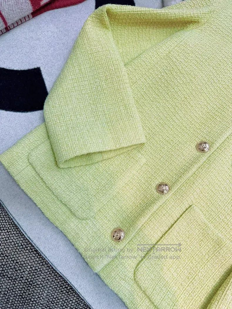Chanel Chanel 20k equestrian series popular avocado green woven t Size S / US 4 / IT 40 - 3 Thumbnail