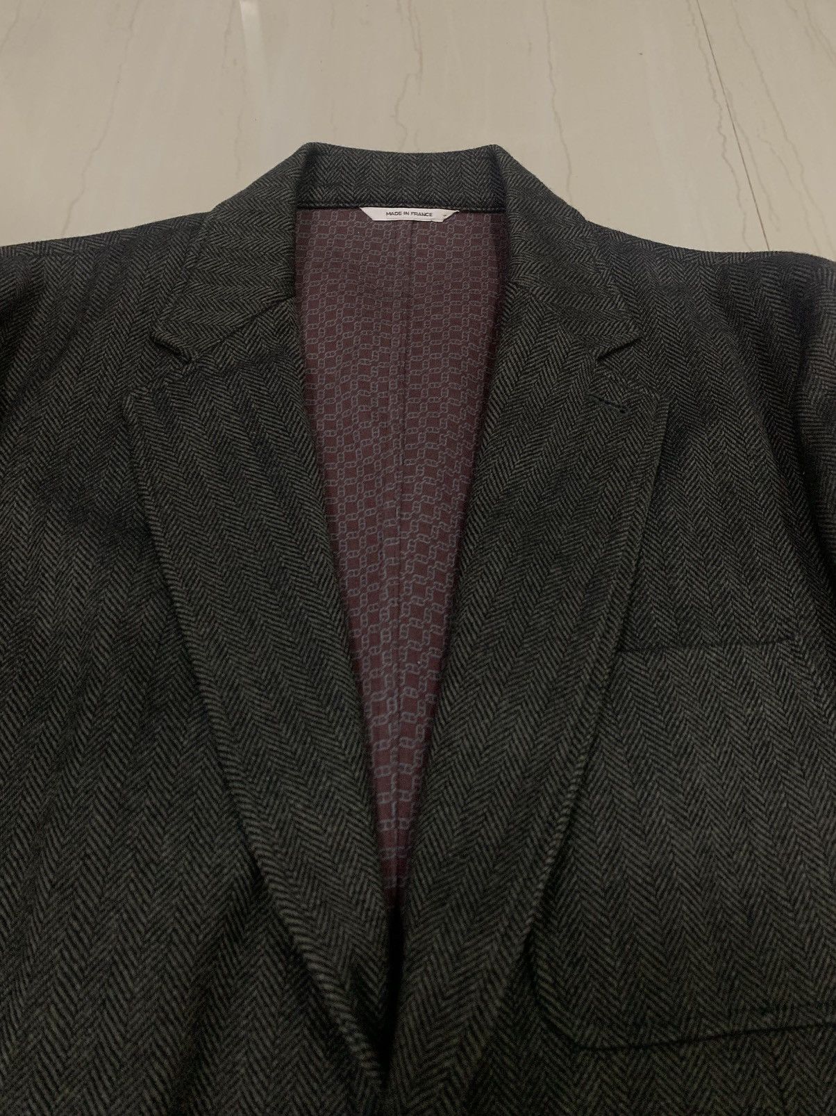 Hermes HERMES HERRINGBONE SINGLE BREASTED - TAILORED JACKET Size 50R - 8 Thumbnail