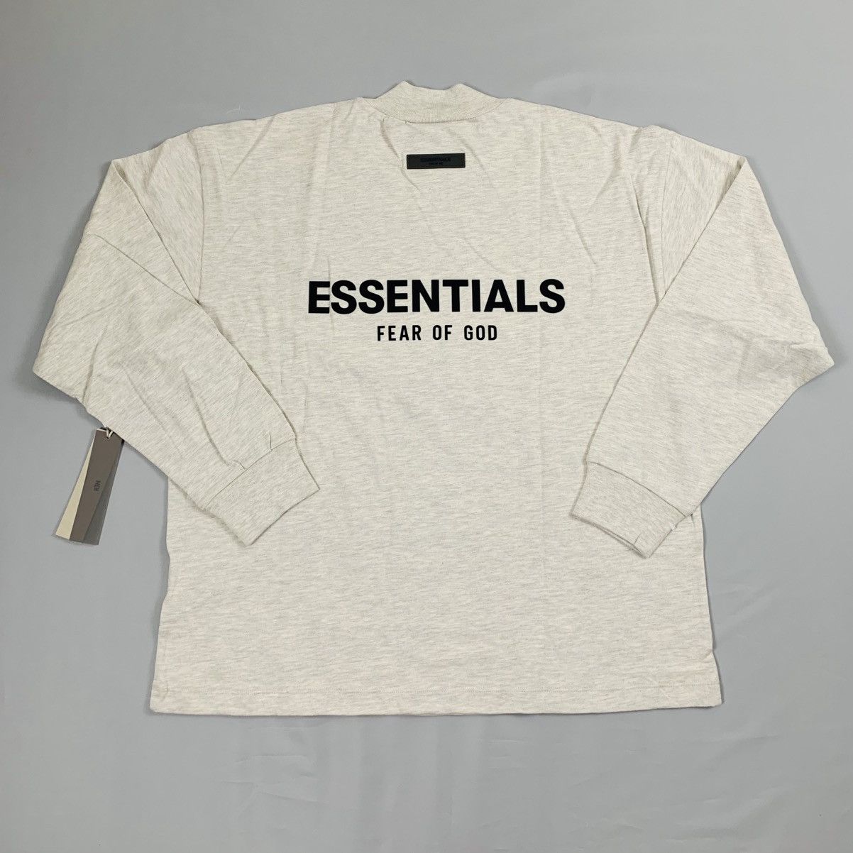 Fear of God Fear of God essentials light oatmeal long sleeve tee Size US S / EU 44-46 / 1 - 1 Thumbnail