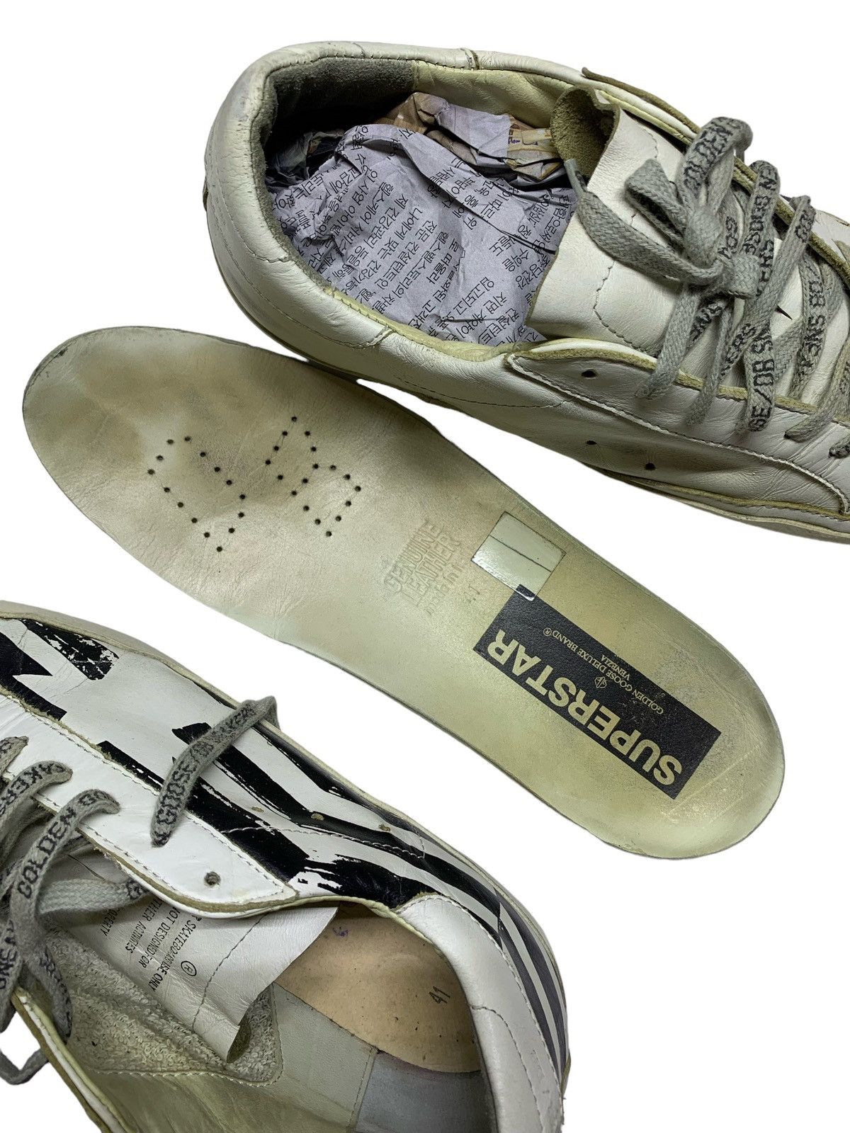 Golden Goose Authentic Golden Goose Superstar Flag Sneakers Shoes Size US 7.5 / EU 40-41 - 12 Thumbnail