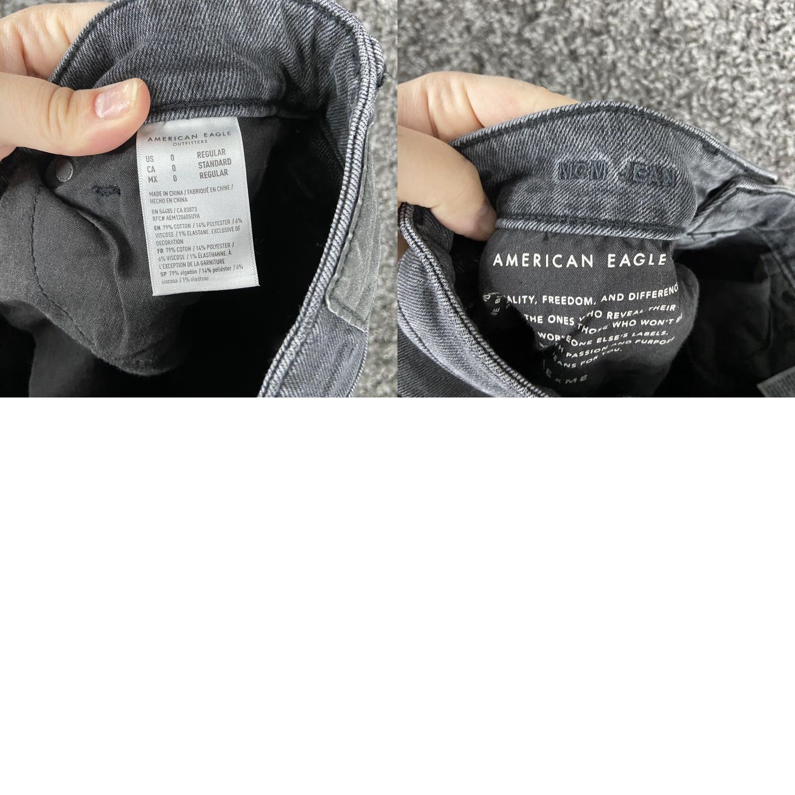 American Eagle Outfitters American Eagle Jean Women’s 0 Regular Black Stretch Mom Size 25" / US 0 / IT 36 - 8 Thumbnail