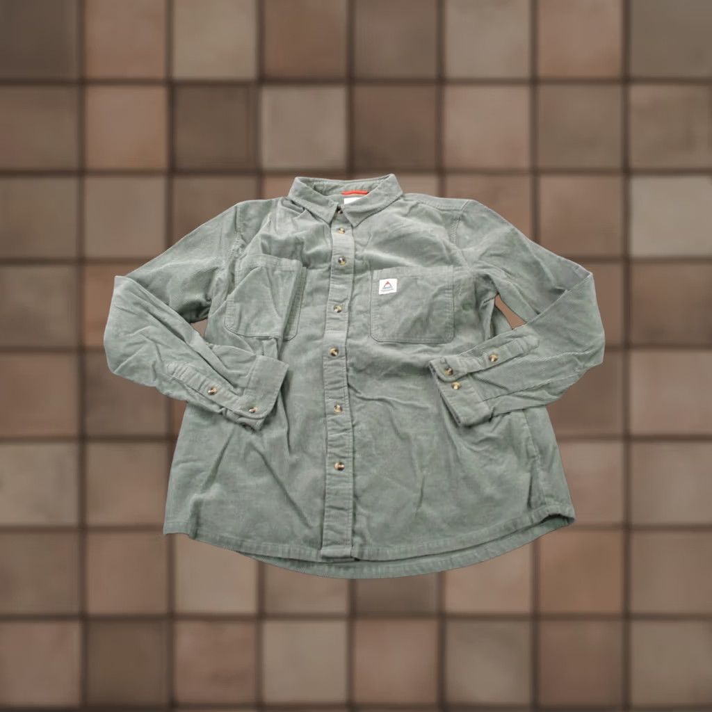 Vintage Passenger Shirt Mens L Green Corduroy Button-Up Casual Beach Summer Leather? Size US L / EU 52-54 / 3 - 1 Thumbnail