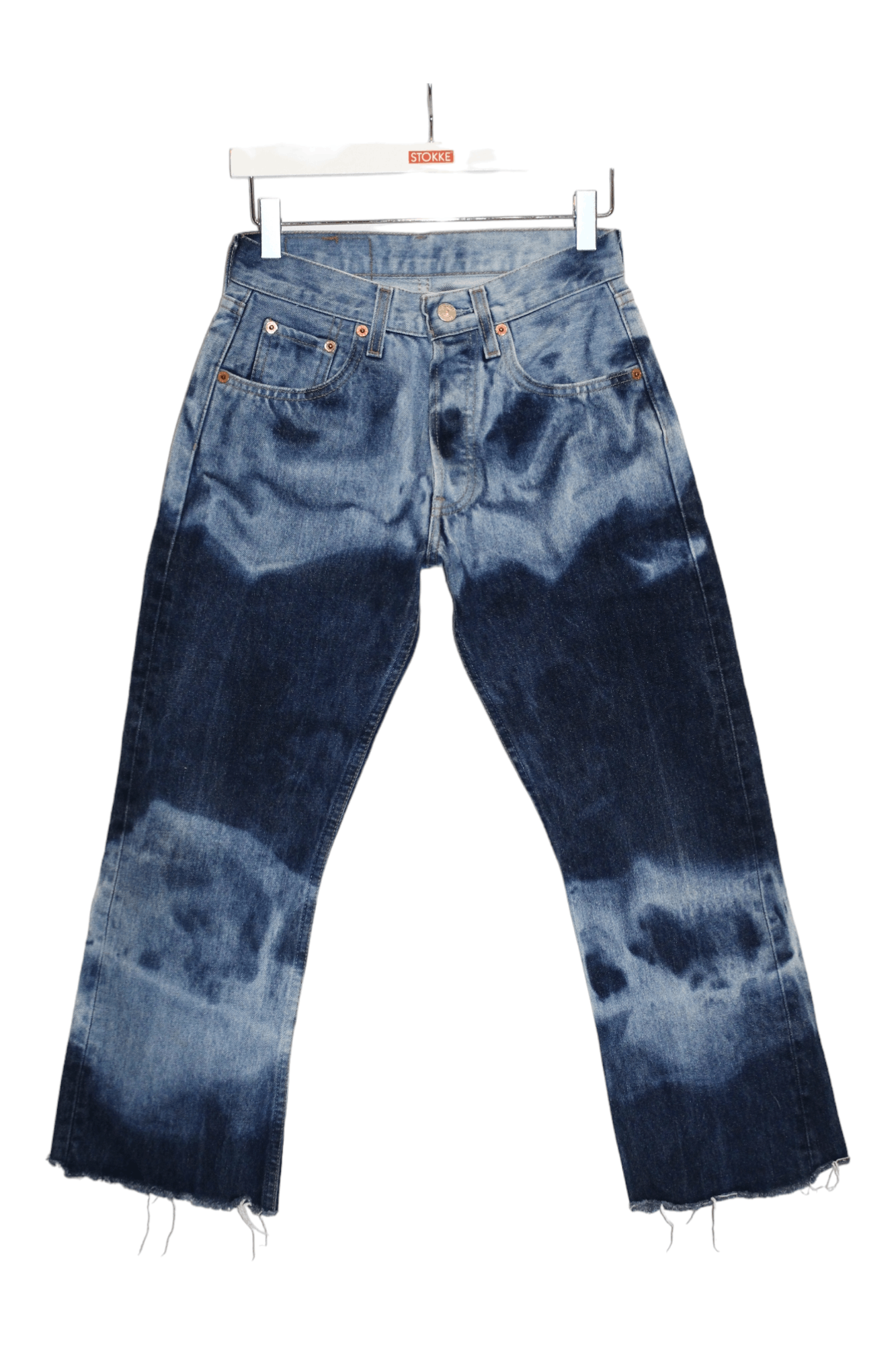 Levi's Levi's 555 04 High Waist Acid Wash Bootcut Jeans Size US 26 / EU 42 - 1 Thumbnail
