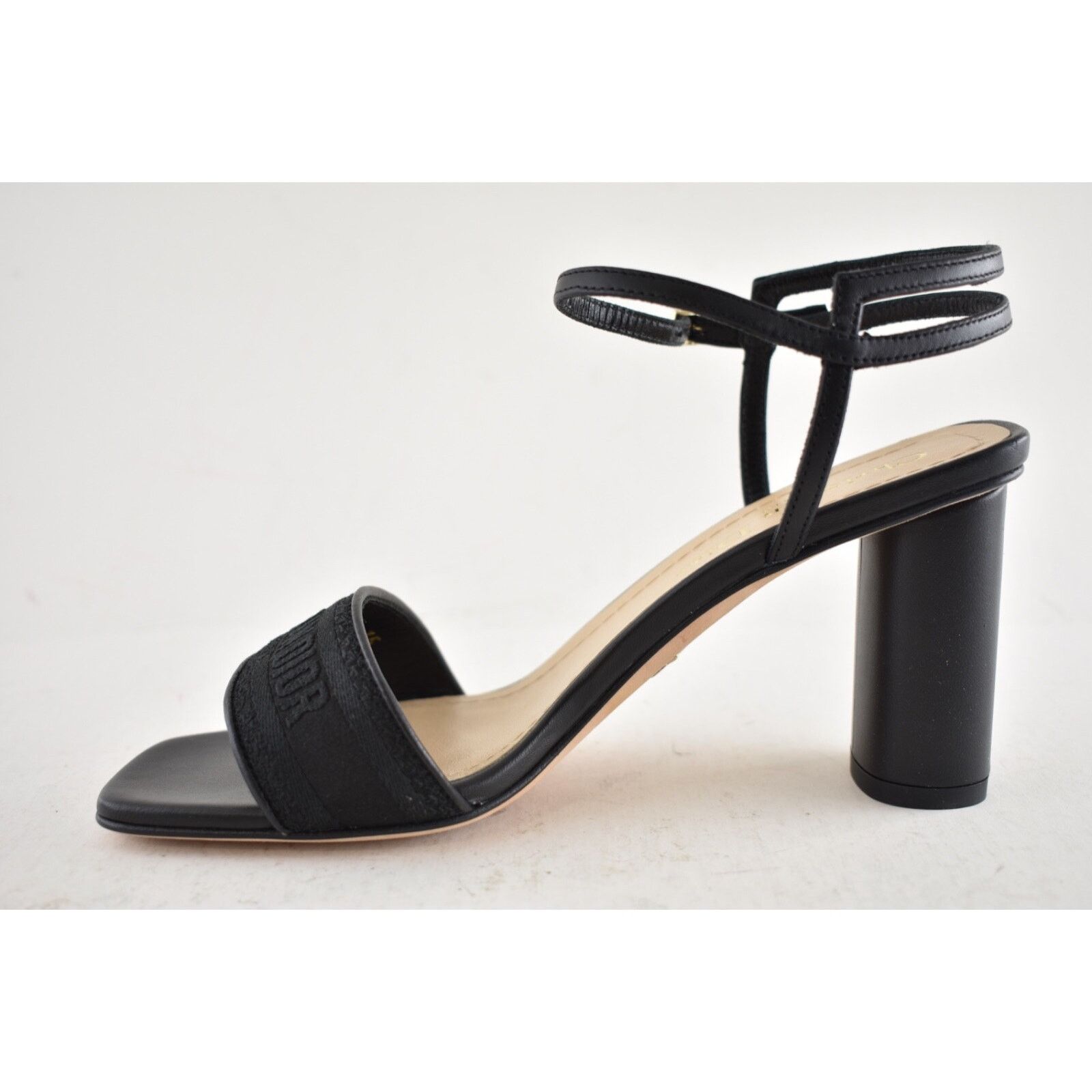 Dior Dior Dway Heeled Sandal Embroidered Satin Black Ankle Size US 5 / IT 35 - 10 Thumbnail