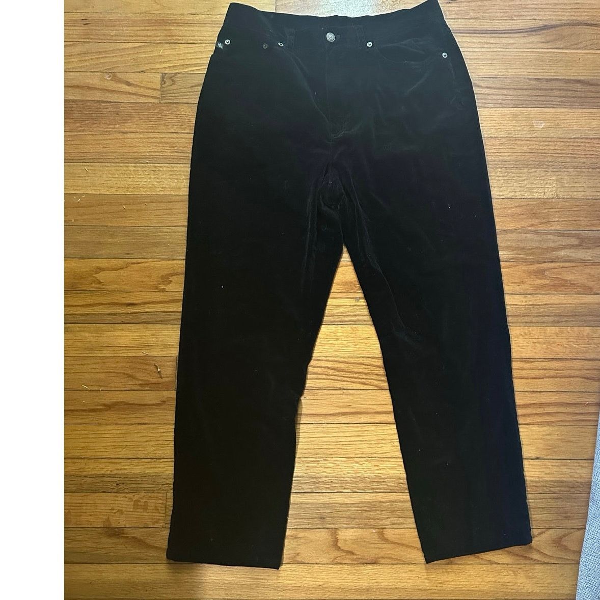 Lauren Ralph Lauren Lauren Ralph Lauren Black Velvet Pants Size 30" / US 8 / IT 44 - 1 Thumbnail