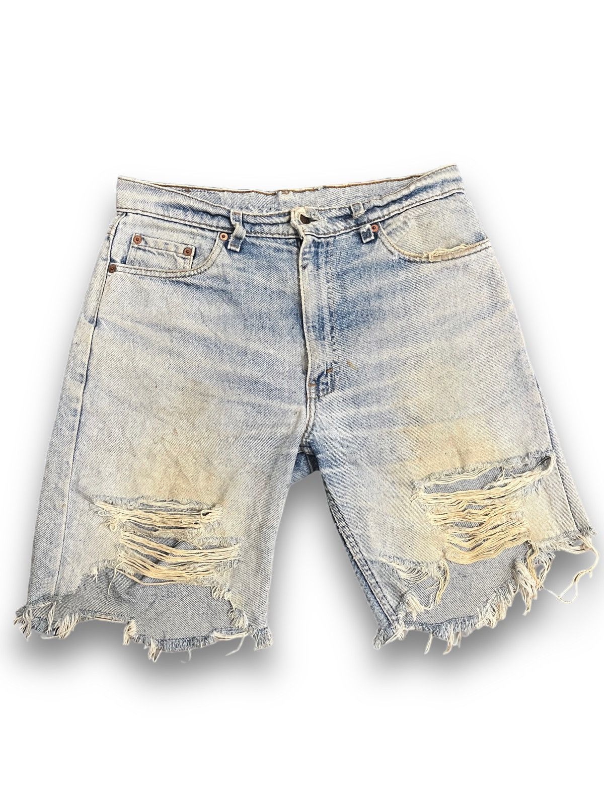 LVC × Levi's × Levi's Vintage Clothing Vintage Levi’s 90’s 505 Distressed Denim Size US 32 / EU 48 - 1 Thumbnail