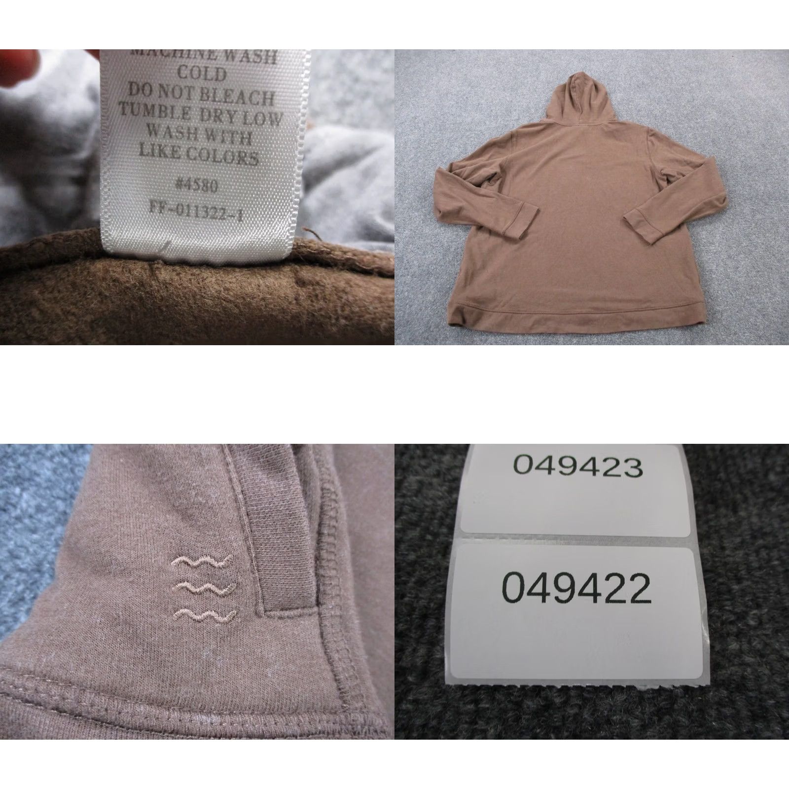 Vintage Free Fly Hoodie Womens 2XL Brown Bamboo Viscose Cotton Spandex Pullover Hooded Lightweight Activewear Pullover Women 2XL Brown Size XXL / US 16-18 / IT 52-54 - 8 Thumbnail