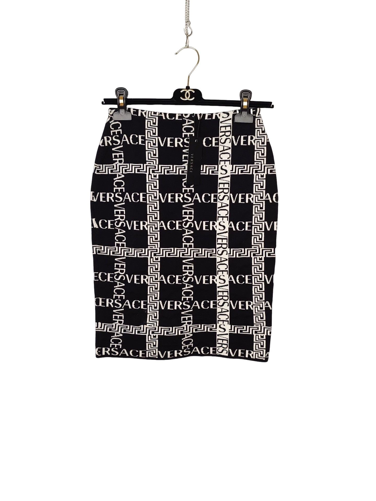 Versace Versace Logo Jacquard Mini Skirt Size 38 Size 26" / US 2 / IT 38 - 1 Thumbnail