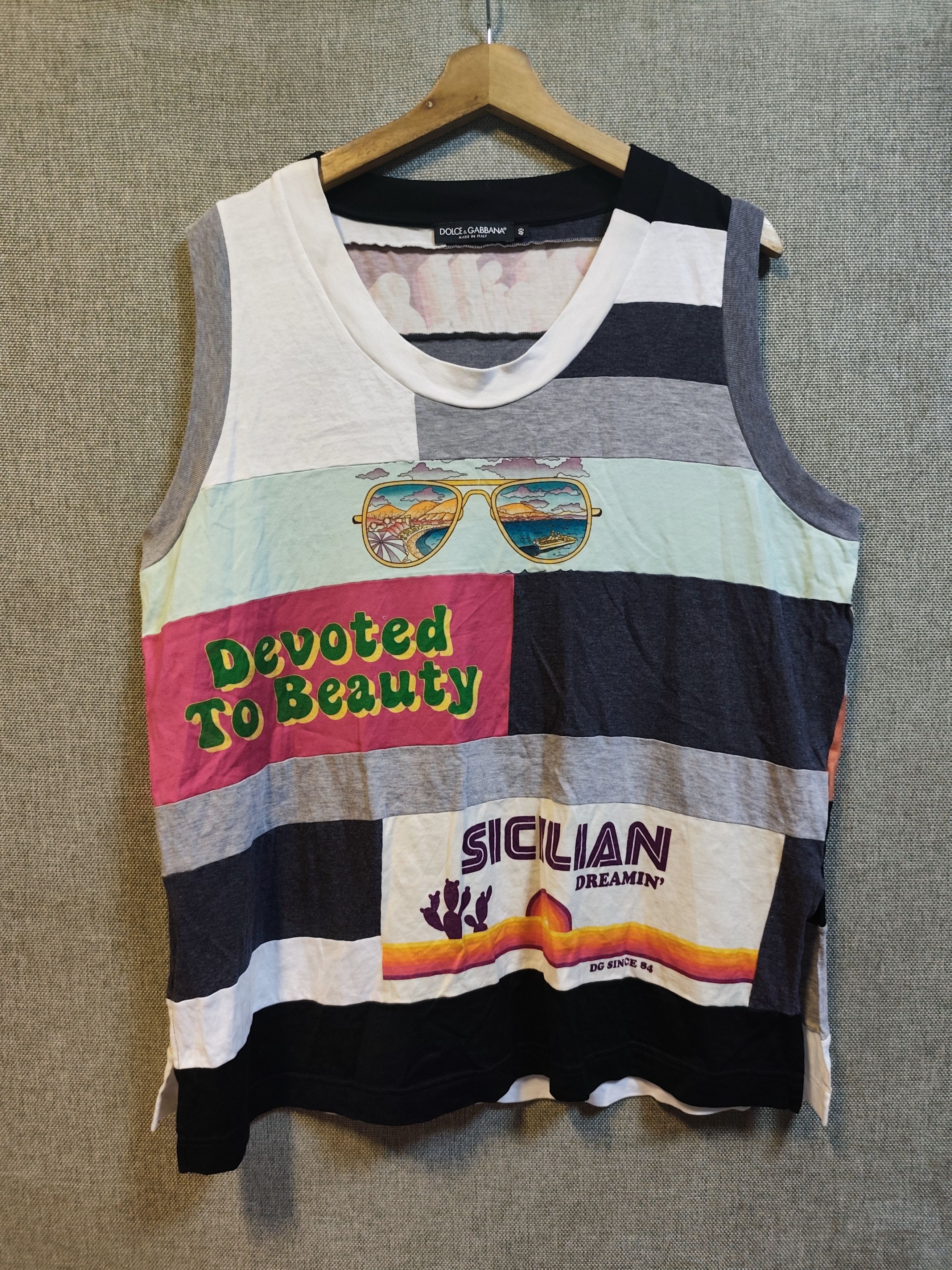 Dolce & Gabbana Dolce & Gabbana Mix-Print Women's Tank Top Size L / US 10 / IT 46 - 1 Thumbnail