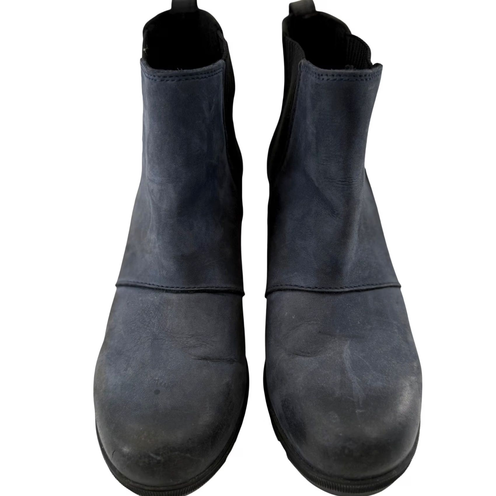 SOREL Sorel Joan of Arctic Wedge II Chelsea Waterproof Bootie - Black/Blue Nubuck, Ankle Rain Boot, Women’s 9 US, Hidden Wedge, Non-Slip Rubber Outsole Size US 10 / IT 40 - 5 Thumbnail