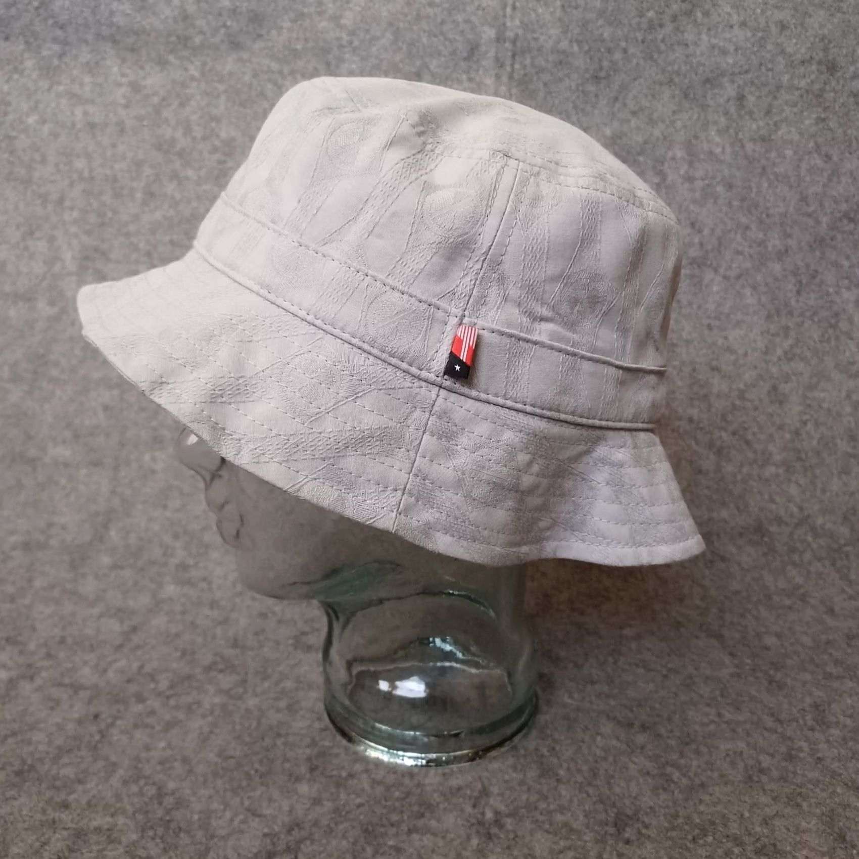 Honor the Gift Honor The Gift Bucket Hat Large XL Light Gray Geometric Design Unisex Adults L Gray Geometric Bucket Hat Size ONE SIZE - 3 Thumbnail