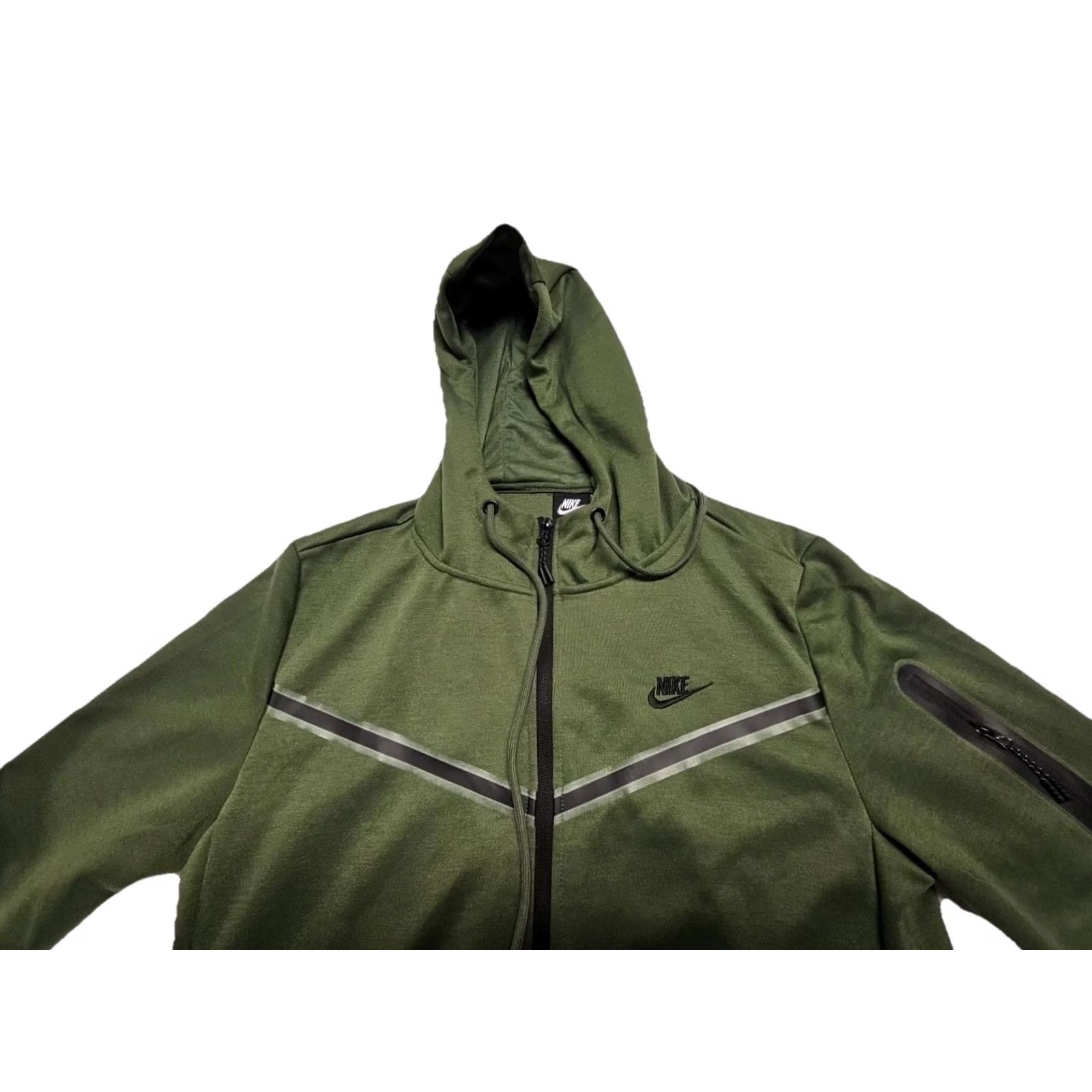 Nike Nike Sportswear Full Zip Hoodie Mens S Green Swoosh Hooded Jacket Size US S / EU 44-46 / 1 - 2 Thumbnail