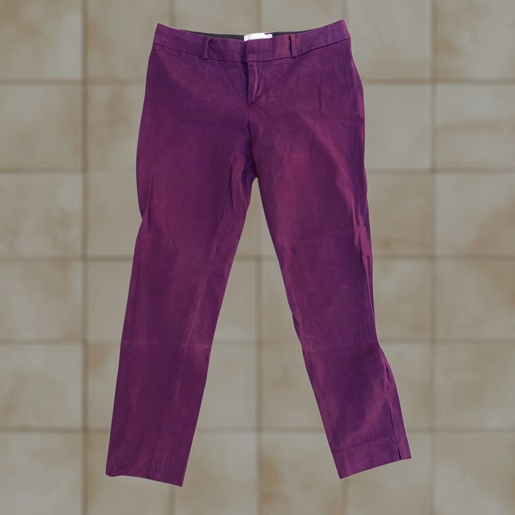 Banana Republic Banana Republic Sloan Fit Pants Women's 4 Purple Slacks Business Chino Pockets Inseam 25" XS? Size 27" / US 4 / IT 40 - 1 Thumbnail