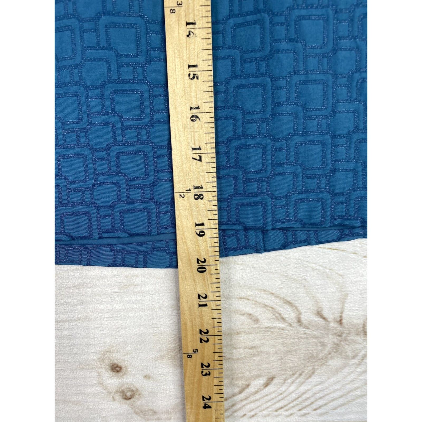 Ann Taylor Ann Taylor Loft Skirt Womens 2 Petite Blue Printed Mini Straight Pencil Lined Skirt - 2P Petites Blue Geometric Zipper Lined Casual Classic Short Size 26" / US 2 / IT 38 - 6 Thumbnail