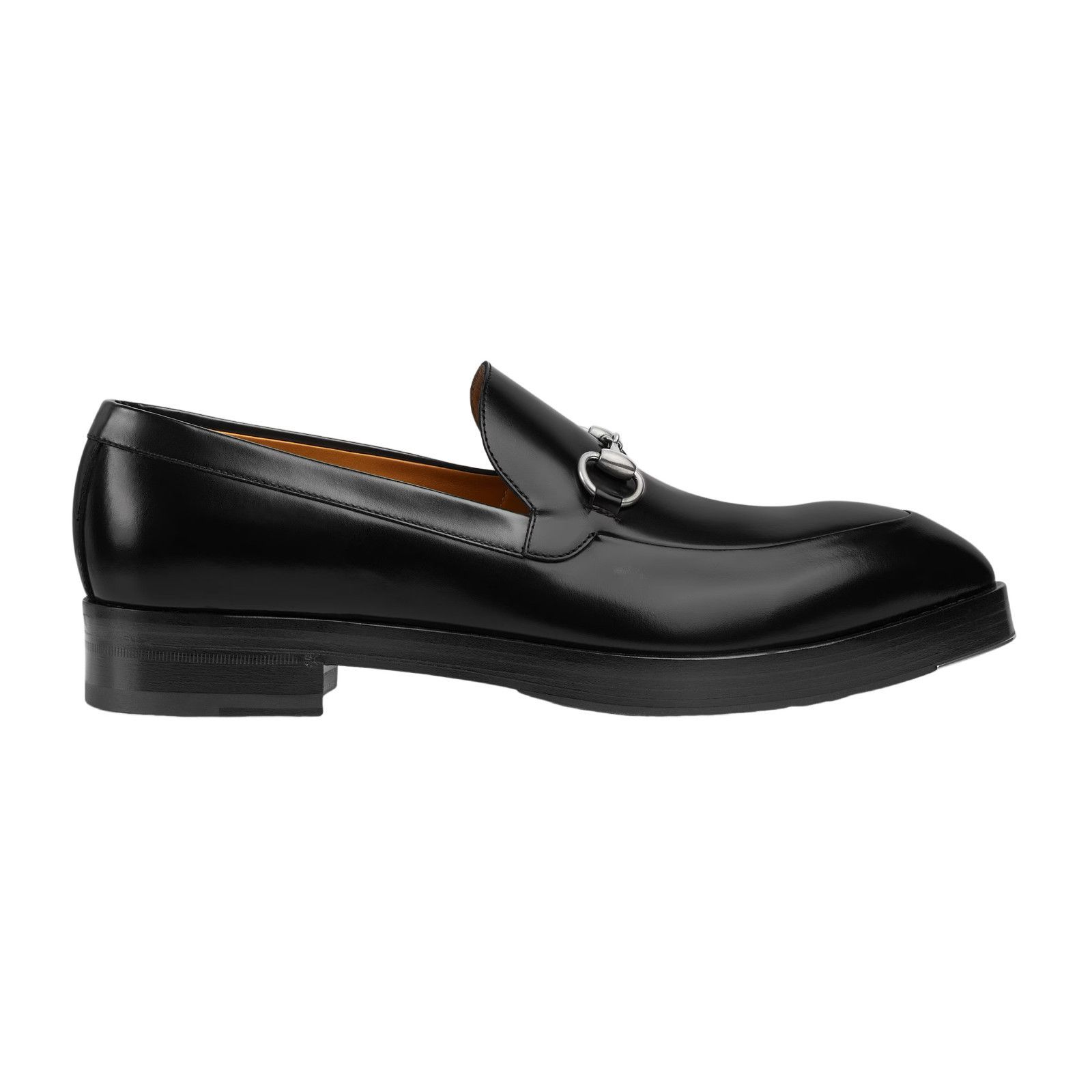 GUCCI $1250 Men's Black Leather With Horsebit Loafers New &