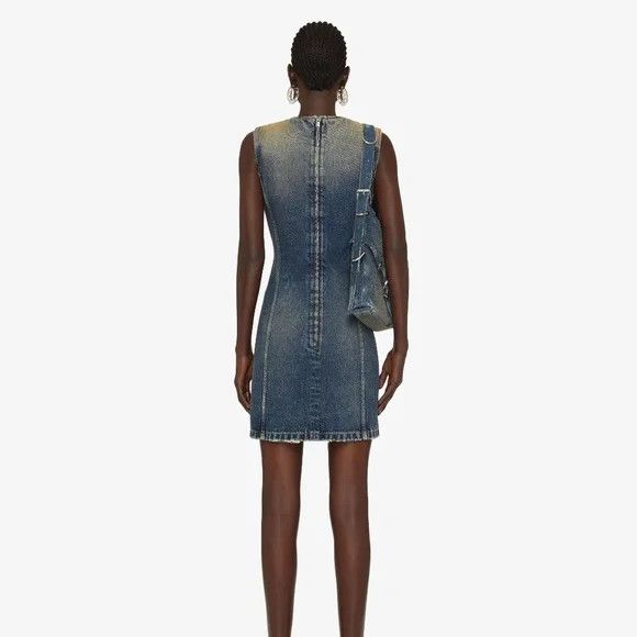 Givenchy GIVENCHY Denim Mini Dress - MILITARY BLUE - NEW WITH TAGS Size M / US 6-8 / IT 42-44 - 4 Thumbnail