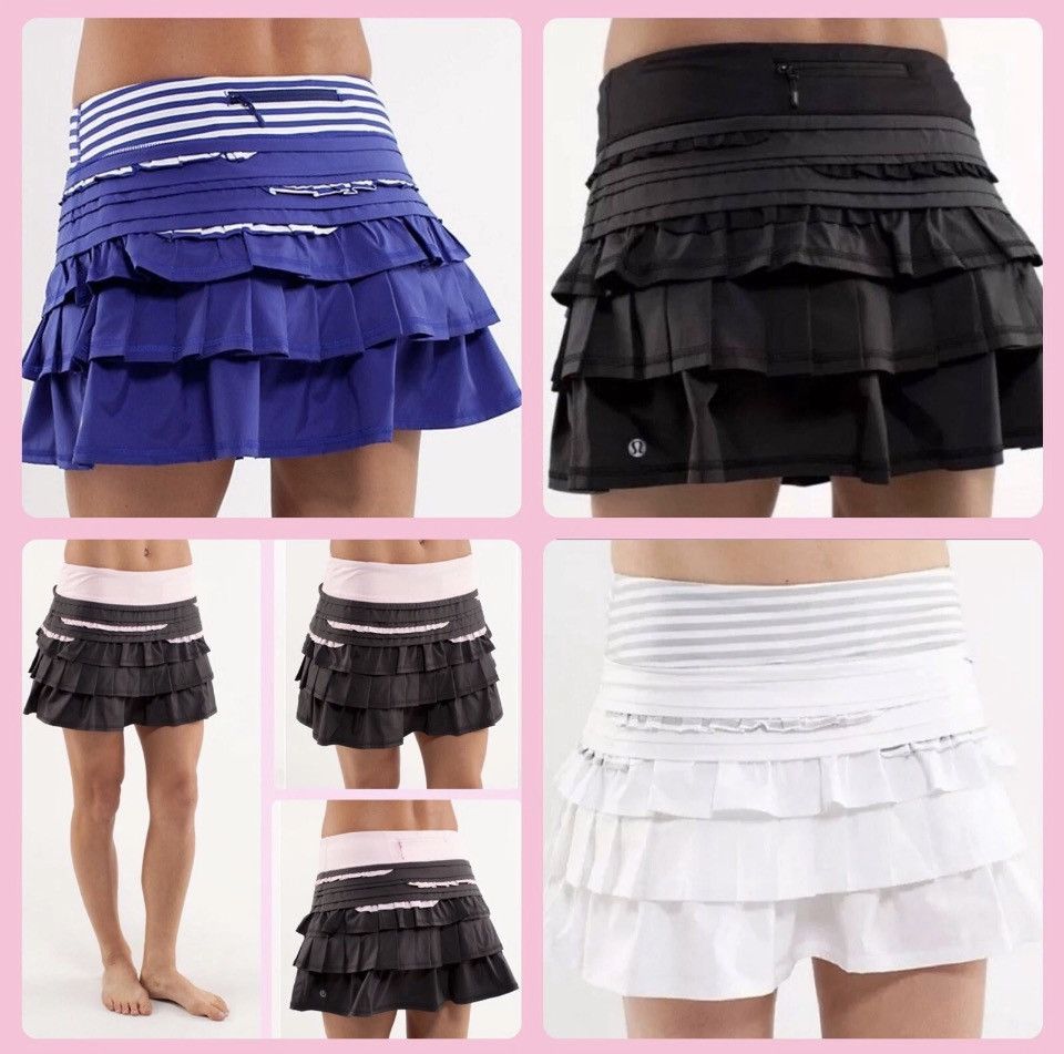 Lululemon Lululemon Run: Back On Track Blue Ruffle Skirt Sz.4 Size 27" / US 4 / IT 40 - 12 Thumbnail