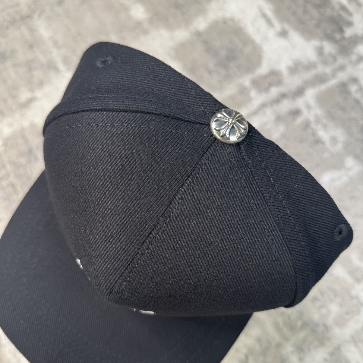 Chrome Hearts Dagger logo waxed denim baseball hat Size ONE SIZE - 5 Thumbnail