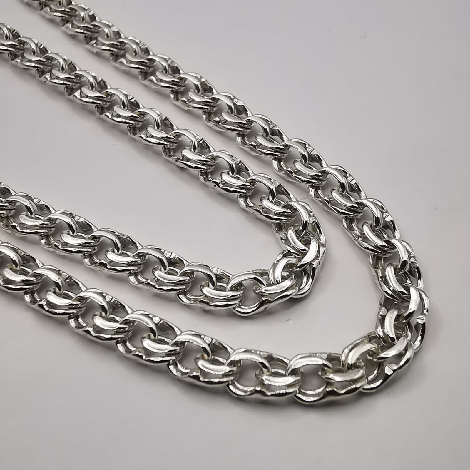 Sterling Silver Vintage Jewelry Chain, 925 Sterling Silver, Signed , 19,90g Size ONE SIZE - 3 Thumbnail