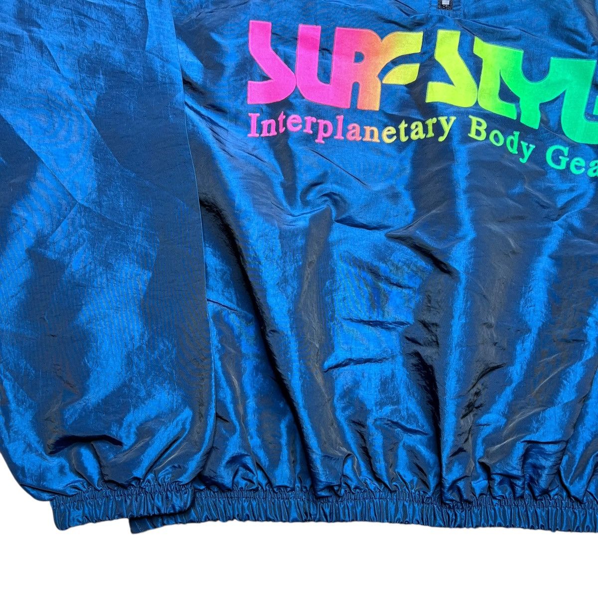 Vintage Vintage 1980s Surf Style Body Gear Navy Windbreaker Jacket Size US XL / EU 56 / 4 - 15 Thumbnail
