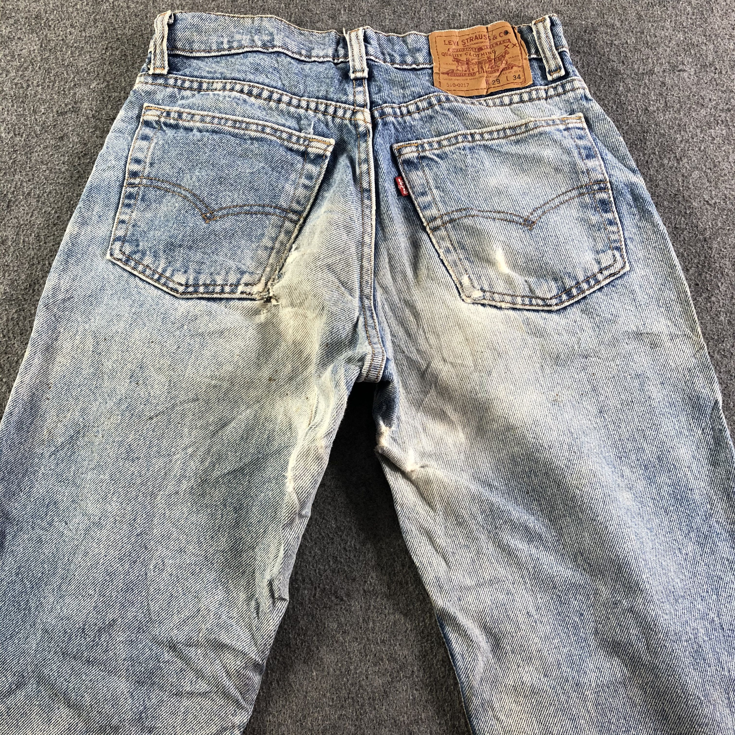 Levi's 90s Vintage Light Wash Levis 510 Jeans-J3933 Size US 28 / EU 44 - 4 Thumbnail