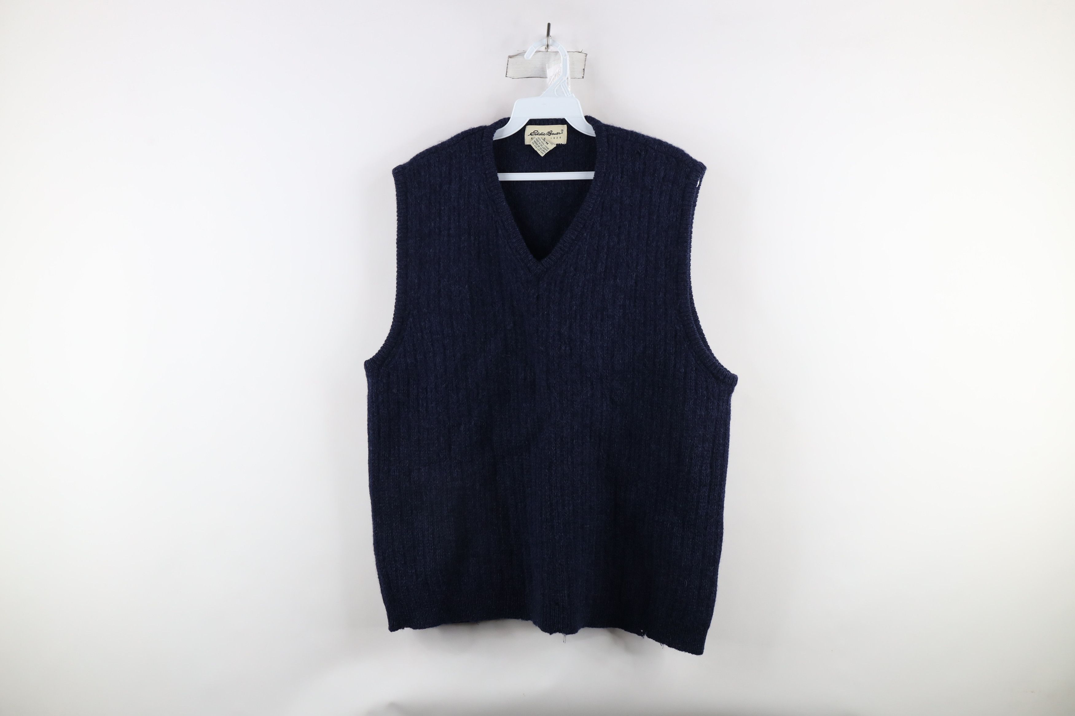 Eddie Bauer × Vintage Vintage 90s Eddie Bauer Wool Chunky Ribbed Knit Sweater Vest Size US M / EU 48-50 / 2 - 1 Thumbnail