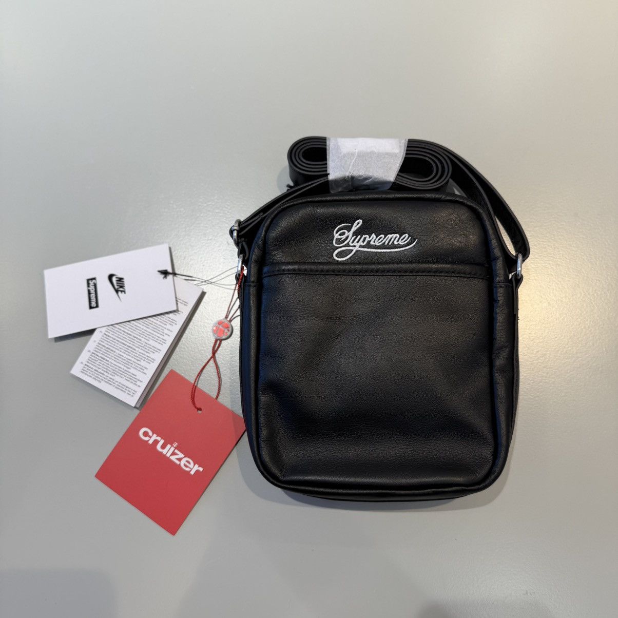Supreme Supreme Nike Leather Shoulder Bag Black | Grailed