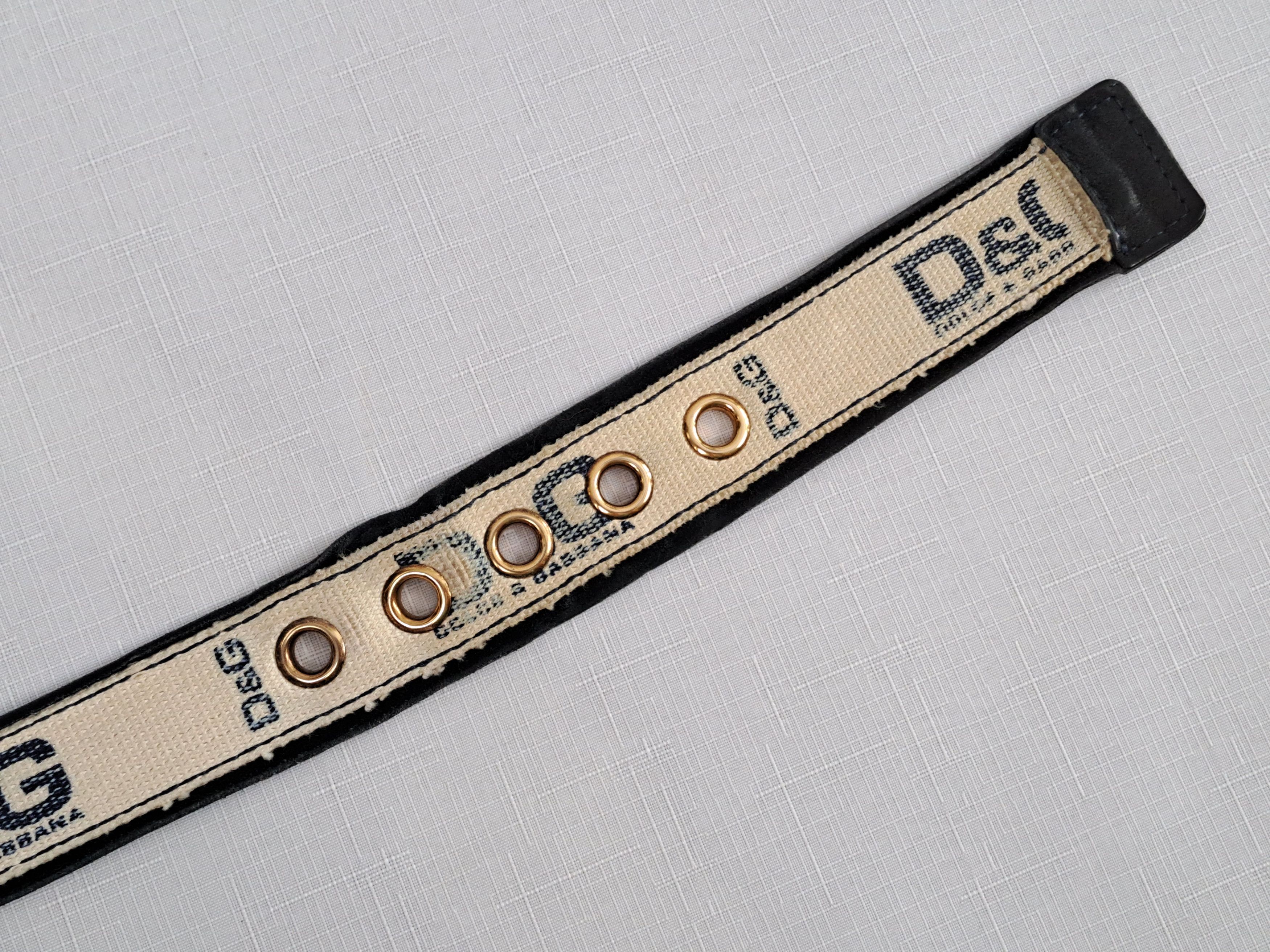 Dolce & Gabbana × Vintage Vintage Dolce&Gabbana textile/leather belt. Size 110 Size ONE SIZE - 12 Thumbnail