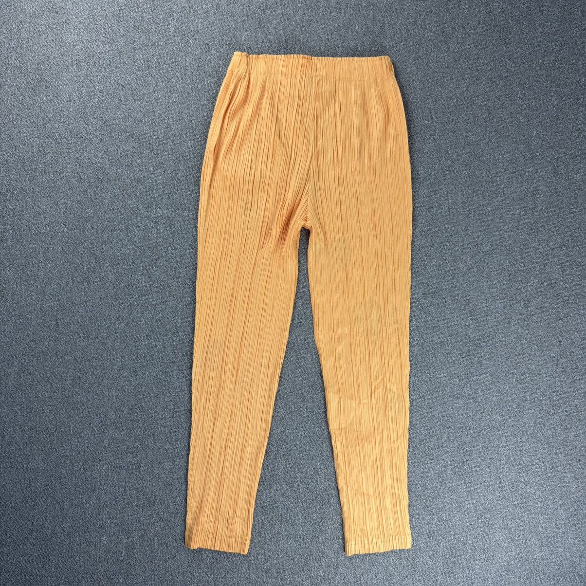 Pleats Please Issey Miyake Pleats Please - Issey Miyake - Orange Pleated Trouser Size 23" - 4 Thumbnail