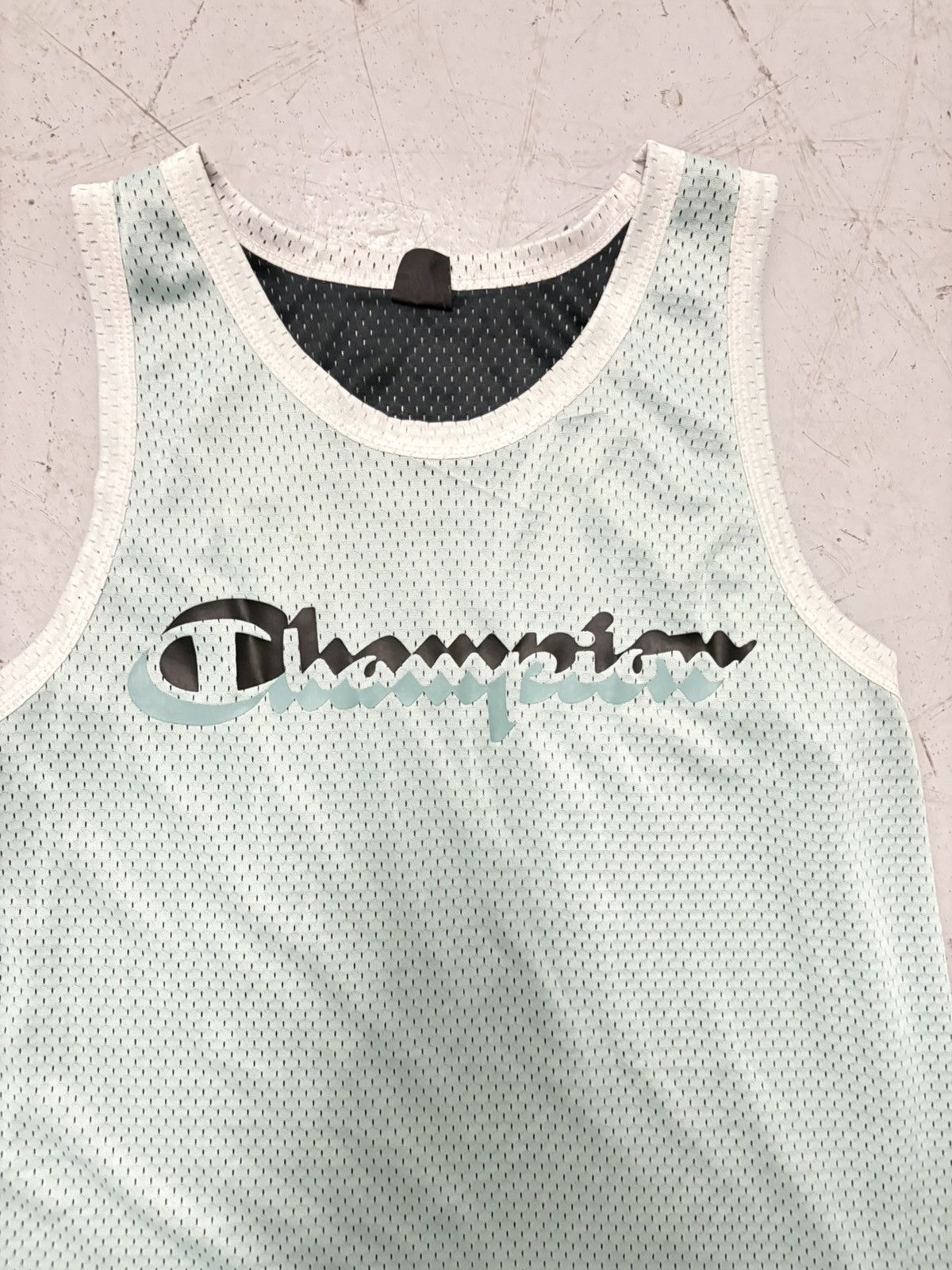 Champion Champion Men's Teal and Black Mesh Tank Jersey Crew Neck Med Size US M / EU 48-50 / 2 - 9 Thumbnail