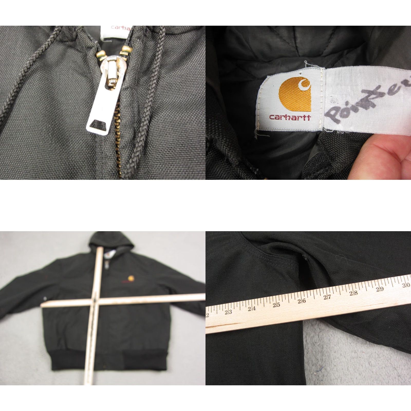 Carhartt VINTAGE Carhartt Jacket Mens 2XL Black Full Zip Quilted Lined Chore BOMBER Jacket Hooded Winter Fall Retro? (avoid adding) Size US XXL / EU 58 / 5 - 8 Thumbnail