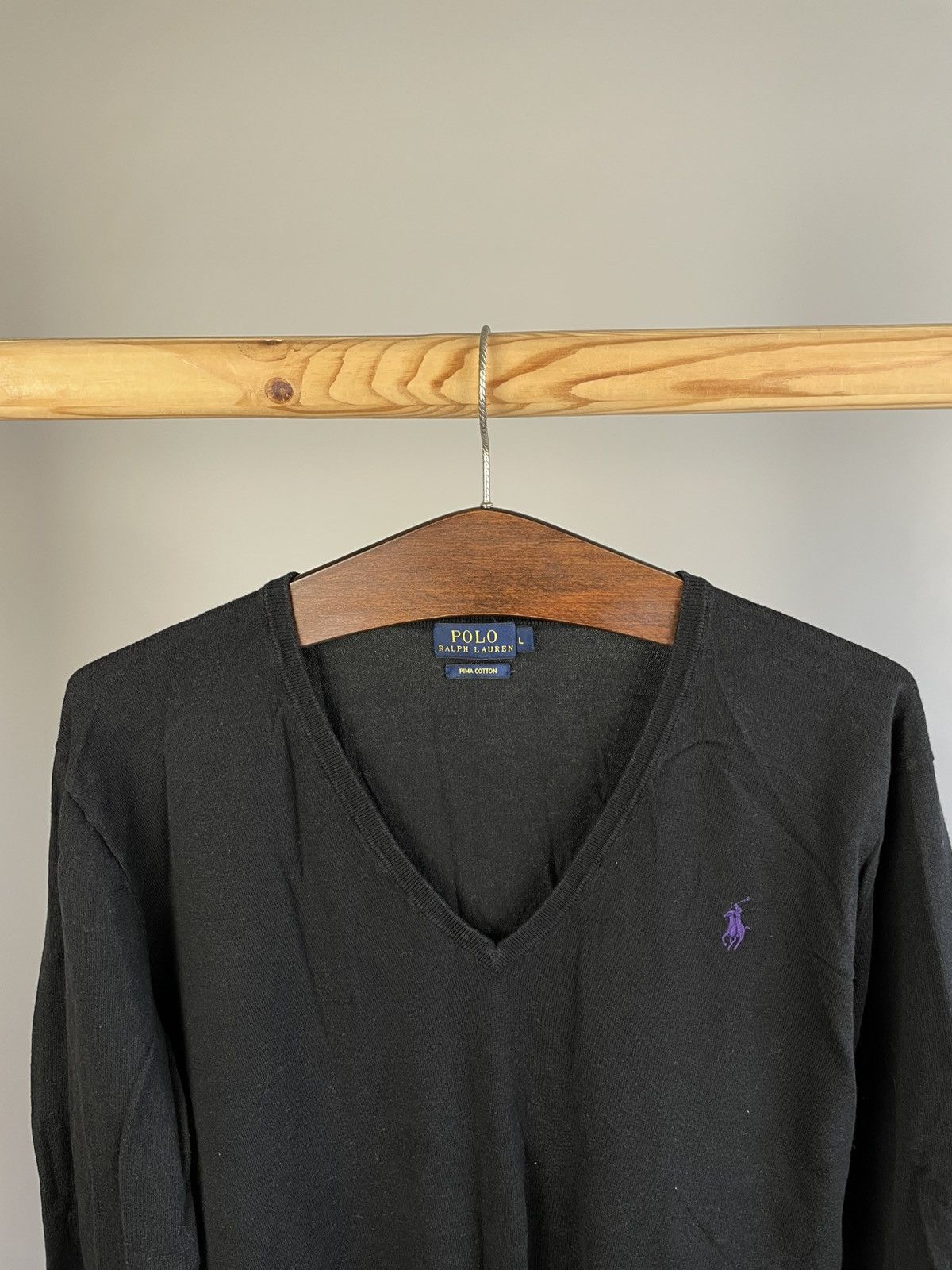 Polo Ralph Lauren Polo Ralph lauren v neck cotton sweater size L Size L / US 10 / IT 46 - 2 Thumbnail