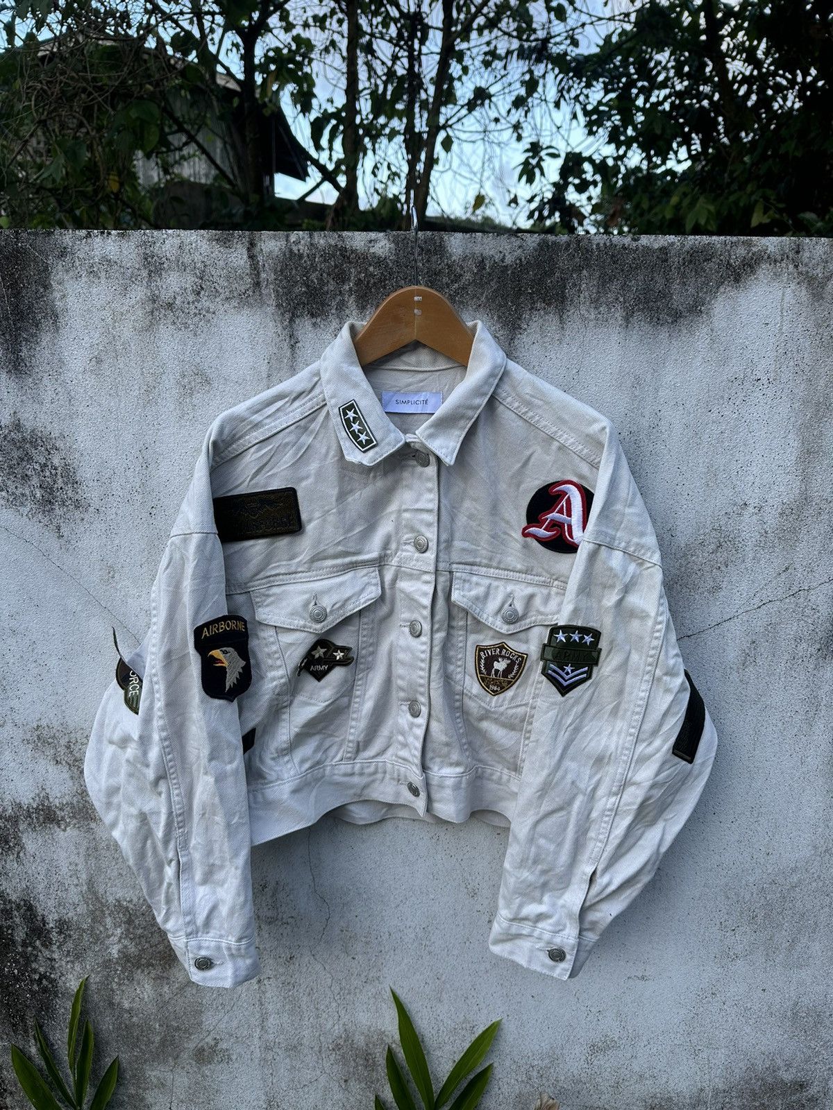 Japanese Brand Simplicite patches cropped Denim jacket Size L / US 10 / IT 46 - 1 Thumbnail