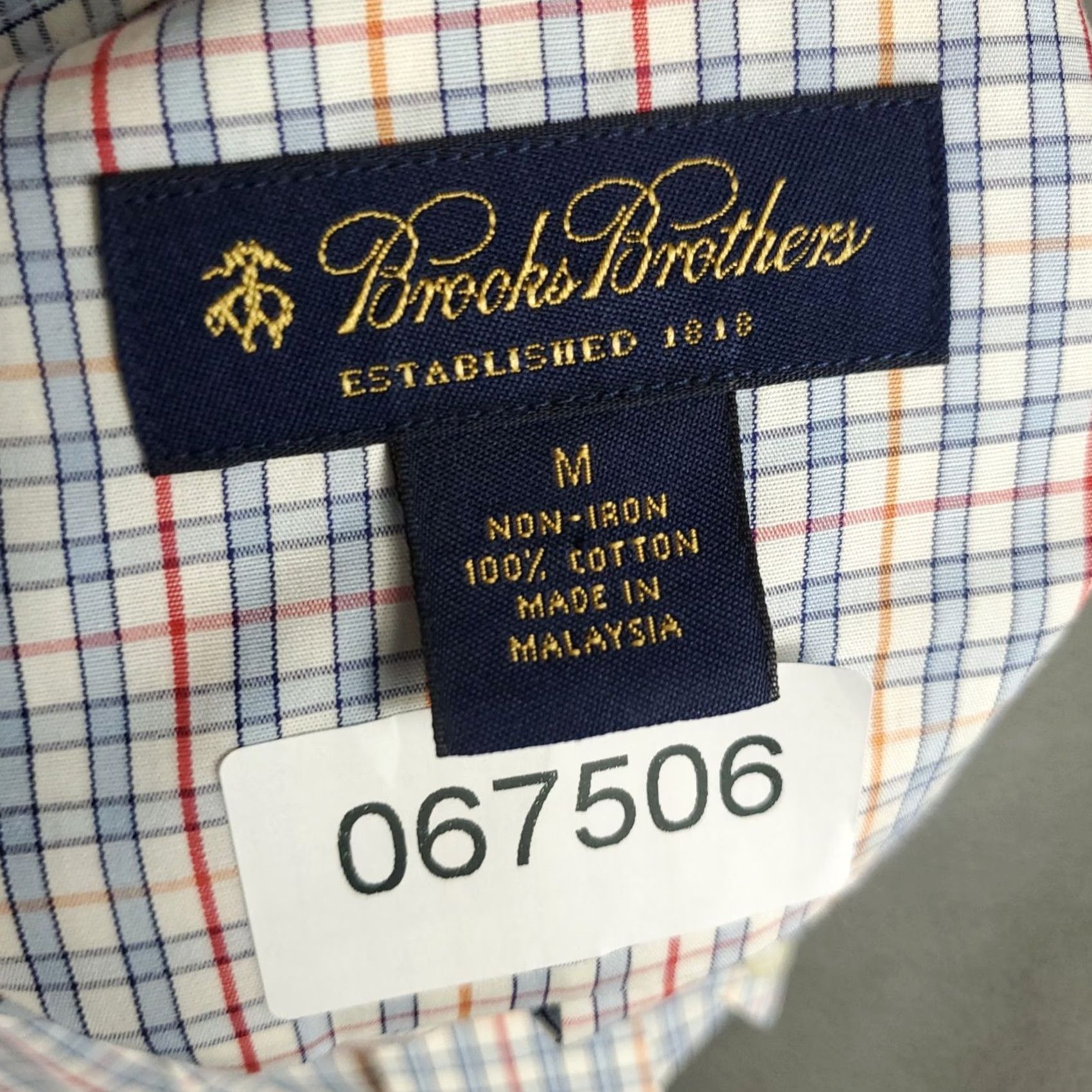 Brooks Brothers Brooks Brothers Shirt Mens Medium Blue Plaid Button Up Long Sleeve Size US M / EU 48-50 / 2 - 6 Thumbnail