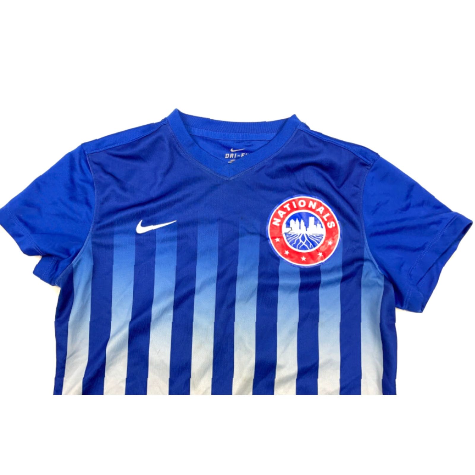 Nike Nike Dri-Fit Team Soccer Jersey Stripes Blue Nationals Women's M Size M / US 6-8 / IT 42-44 - 3 Thumbnail
