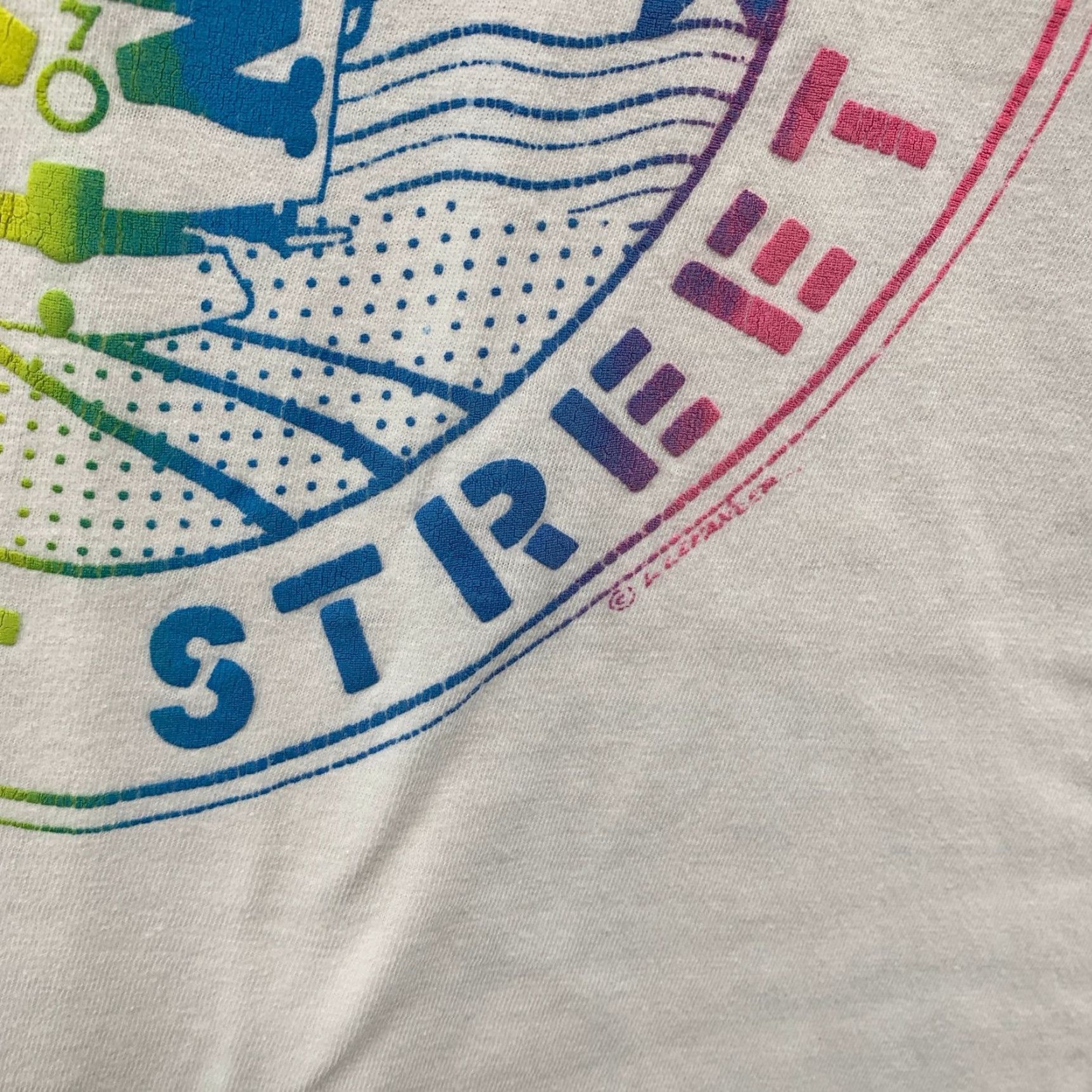 Hanes VINTAGE Hanes Beefy-T San Francisco Shirt Mens L White Cotton USA 80s California Hippie Hipster Graphic Print Crew Neck Short Sleeve Decade 1990s Mens Size US L / EU 52-54 / 3 - 6 Thumbnail