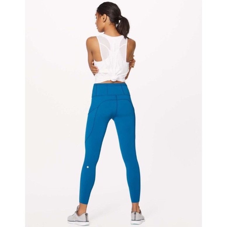 Lululemon Lululemon Fast & Free 7/8 Tight II *Nulux 25"Nile Blue Size Size 28" / US 6 / IT 42 - 4 Thumbnail