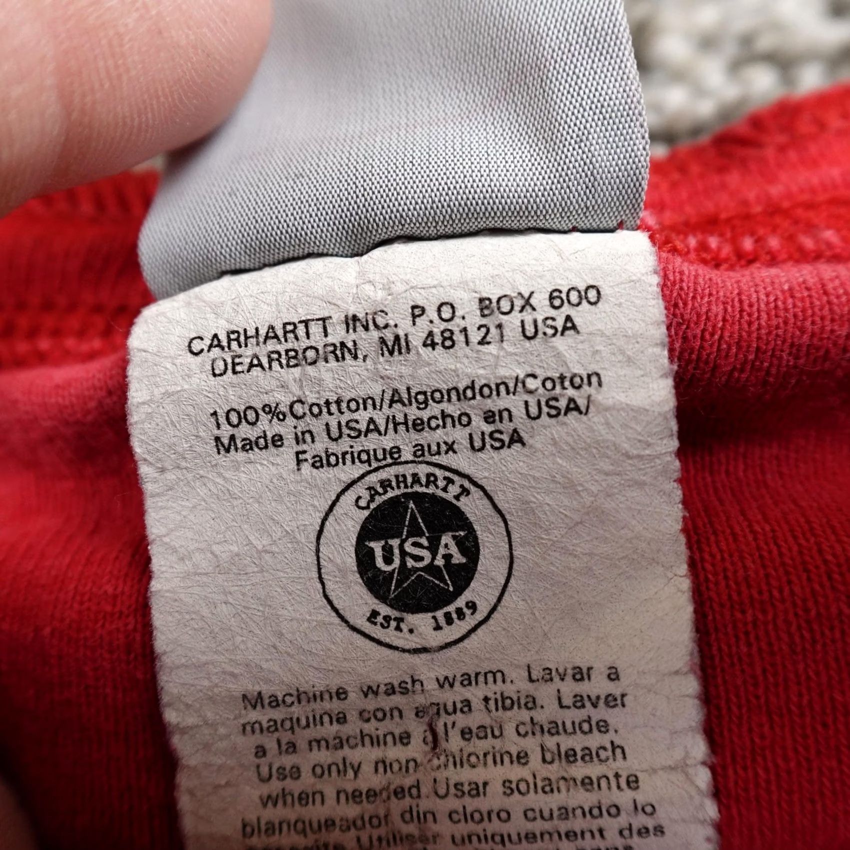 Carhartt VINTAGE Carhartt Shirt Mens 2XL Red Long Sleeve Henley Workwear Tee USA 90s Mens Size US XXL / EU 58 / 5 - 7 Thumbnail
