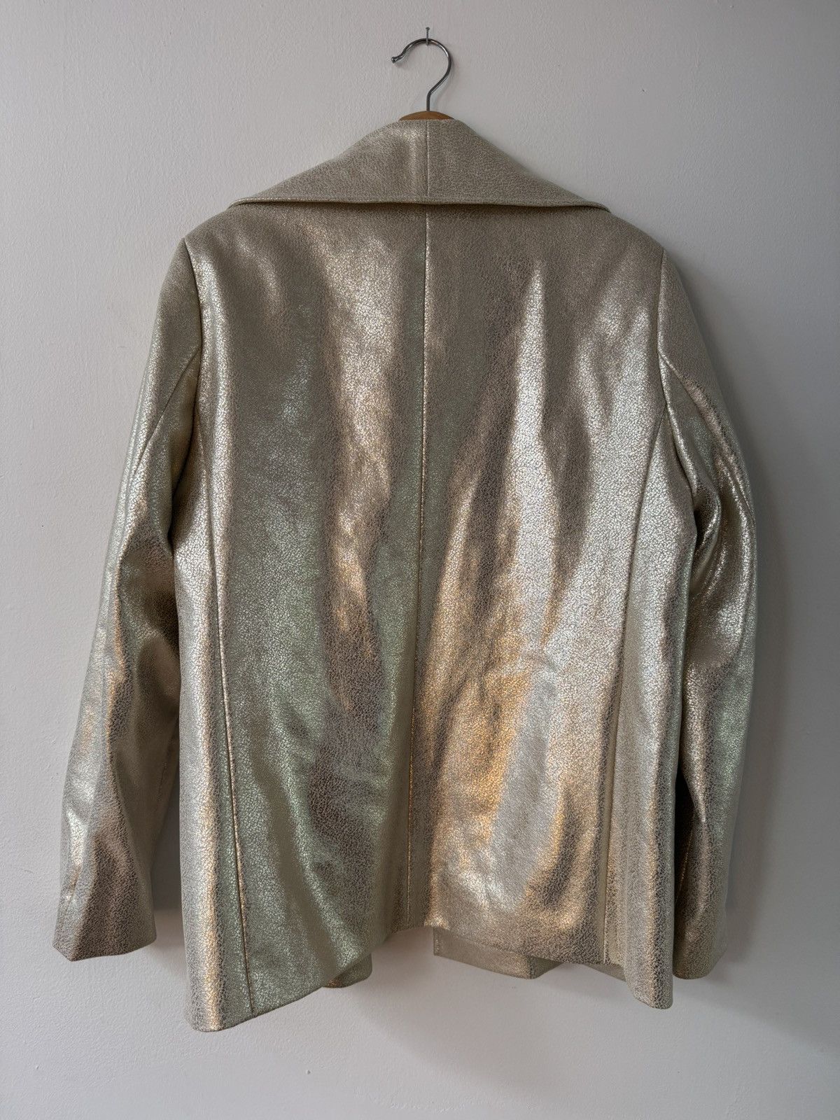 Sefr Sefr Gold Speckle Leather “Peace Blazer” Size 40R - 2 Thumbnail