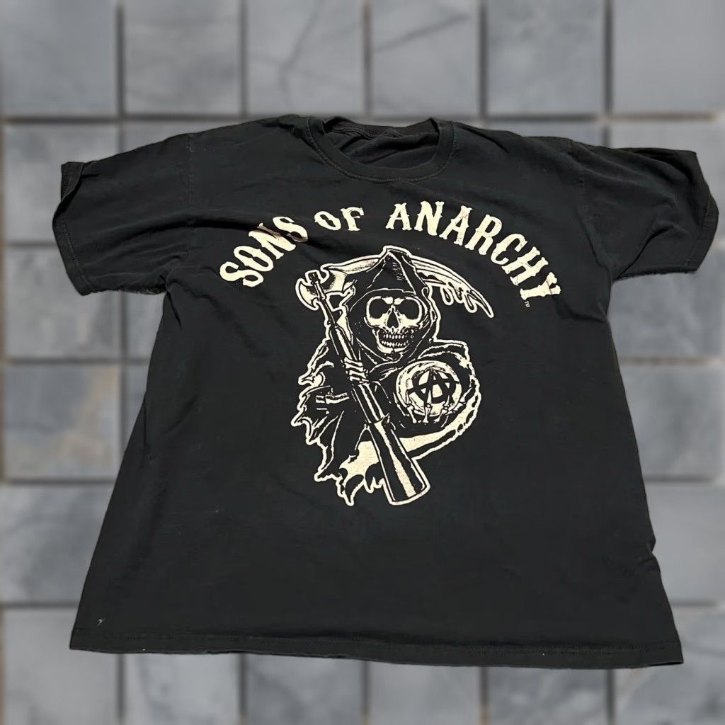 Logo 7 Sons of Anarchy Shirt Mens Large Road Gear “Fear The Reaper” Logo T-Shirt Black L Mens Size US L / EU 52-54 / 3 - 1 Thumbnail