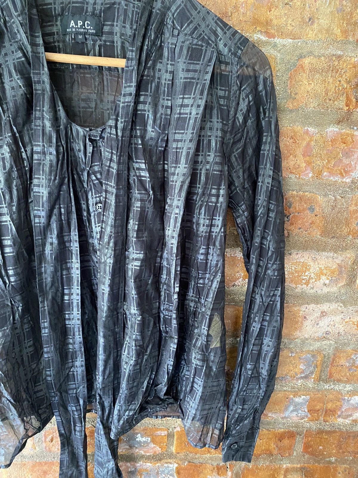 A.P.C. 1990s APC Silk Mesh black checked Size M / US 6-8 / IT 42-44 - 5 Thumbnail