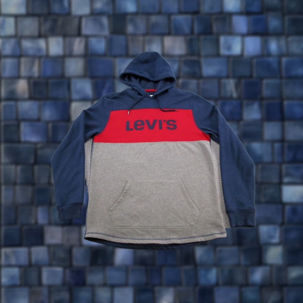 Levi's Levi's Colorblock Pullover Hoodie Mens Size L Multicolor Logo Hoodie All Seasons Winter Spring Fall Sports Mens Size US L / EU 52-54 / 3 - 1 Thumbnail