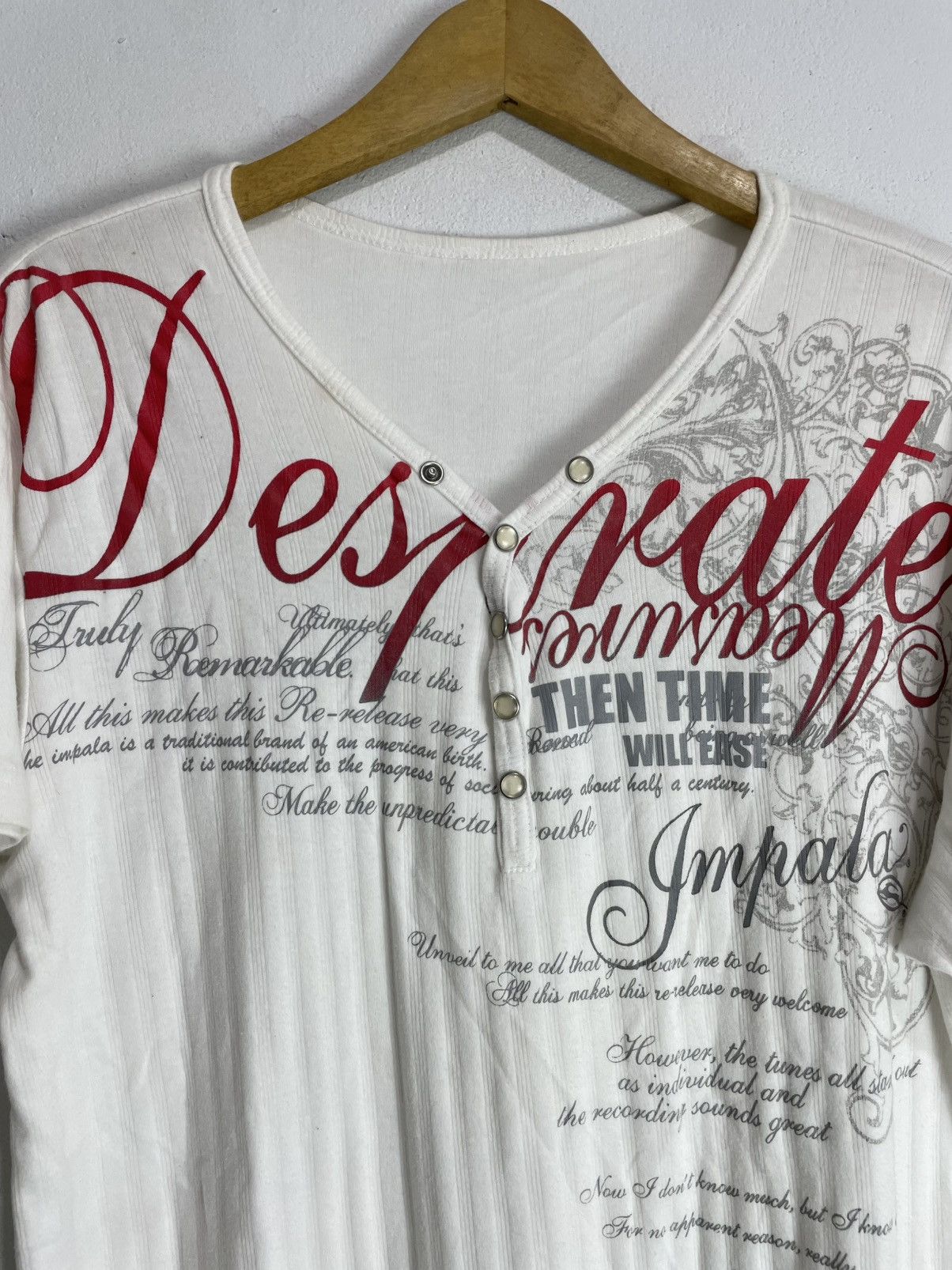 Hysteric Glamour Japanese Impala Sick Poem Tee gothic y2k Size US L / EU 52-54 / 3 - 2 Thumbnail