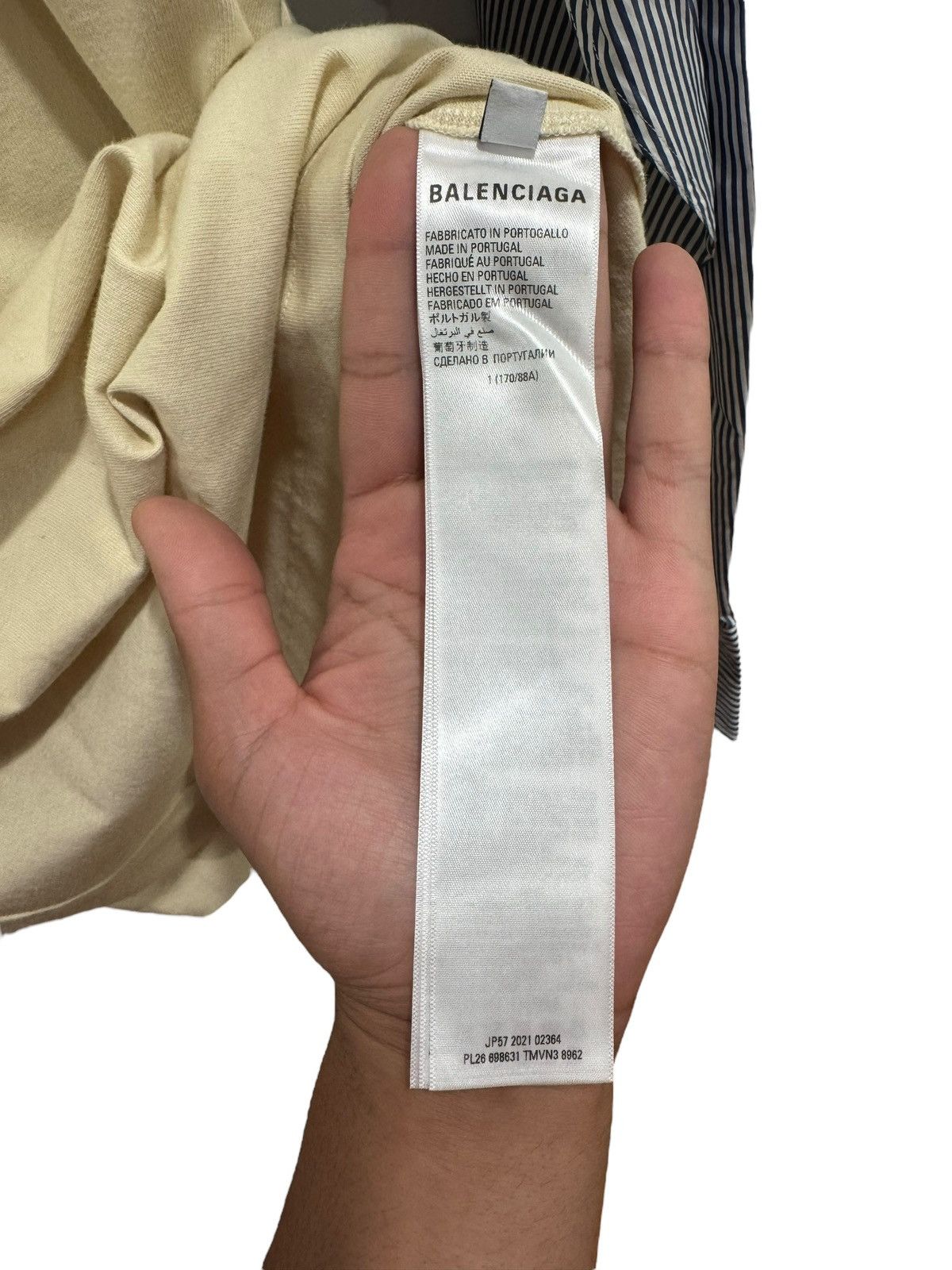 Balenciaga Balenciaga Political Campaign Layered Long Sleeve Tee Cream Size US S / EU 44-46 / 1 - 6 Thumbnail