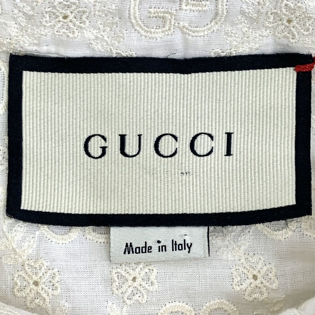 Gucci Gucci Beige Cotton Peter Pan Long Sleeve Shirt Dress K26WX Size XS / US 0-2 / IT 36-38 - 5 Thumbnail