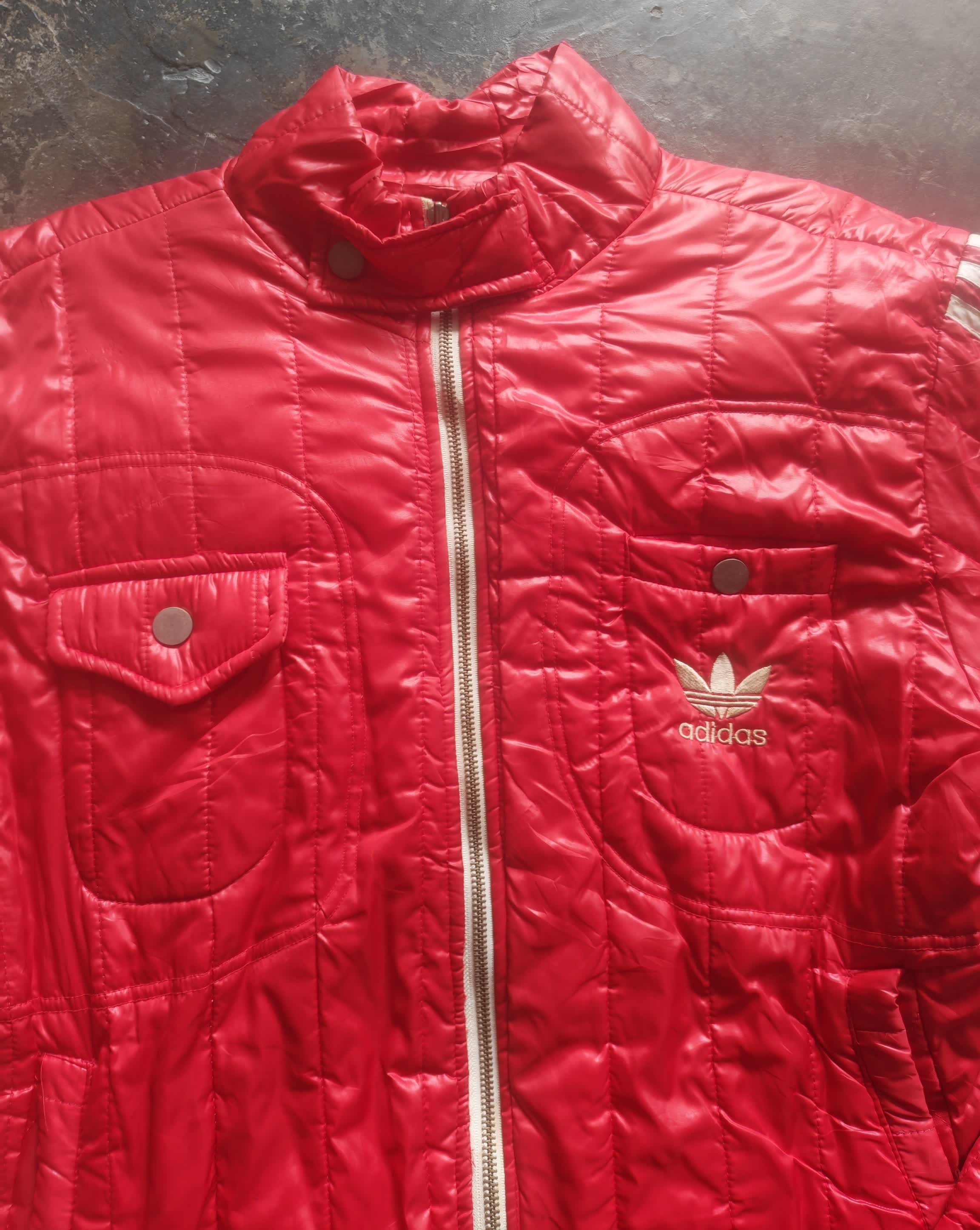 Adidas Adidas Originals Vintage Trefoil Quilted Jacket Red Size M Size US M / EU 48-50 / 2 - 5 Thumbnail
