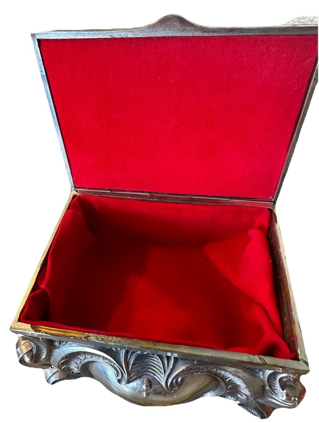 The Unbranded Brand Vintage Art Nouveau Silverplate Victorian Ornate 6” Jewely B Size ONE SIZE - 9 Thumbnail