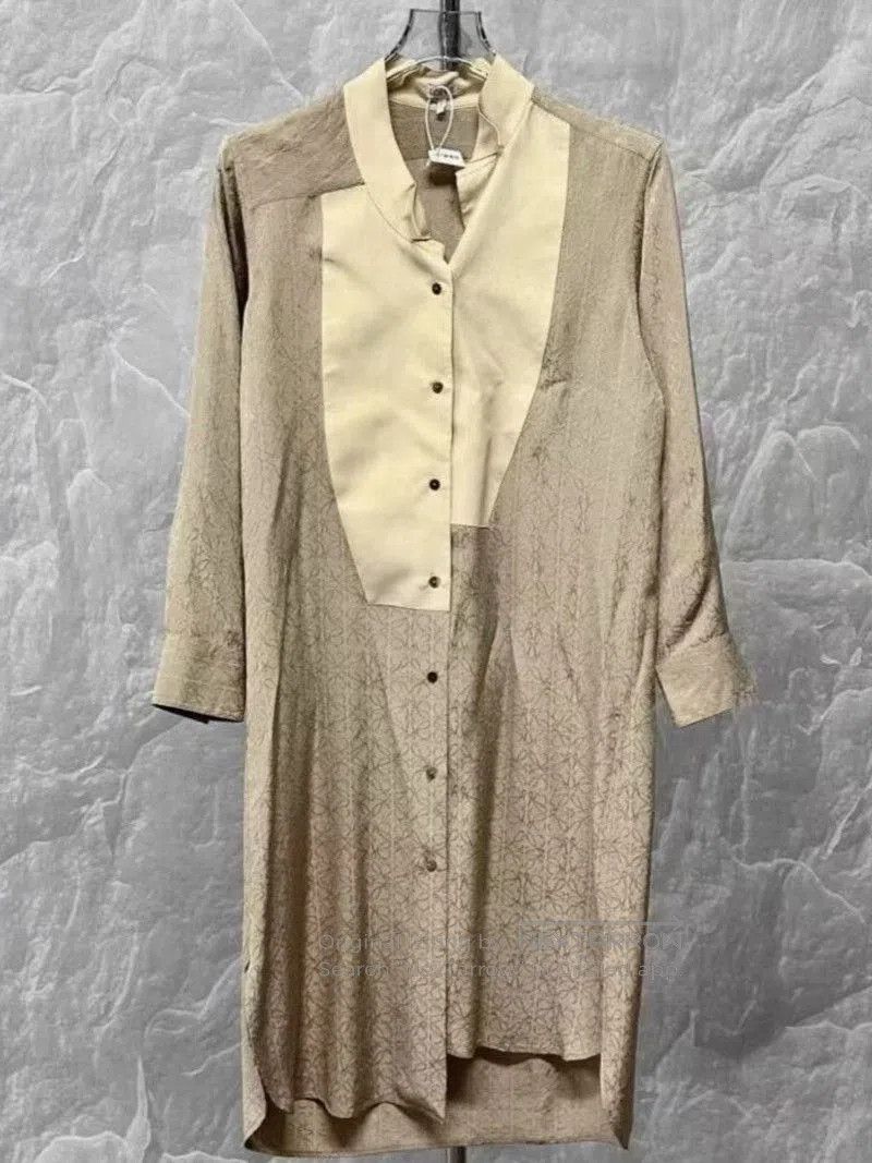 Loewe Loewe Irregular Logo Embroidery Long Sleeve Dress. Size M / US 6-8 / IT 42-44 - 1 Thumbnail