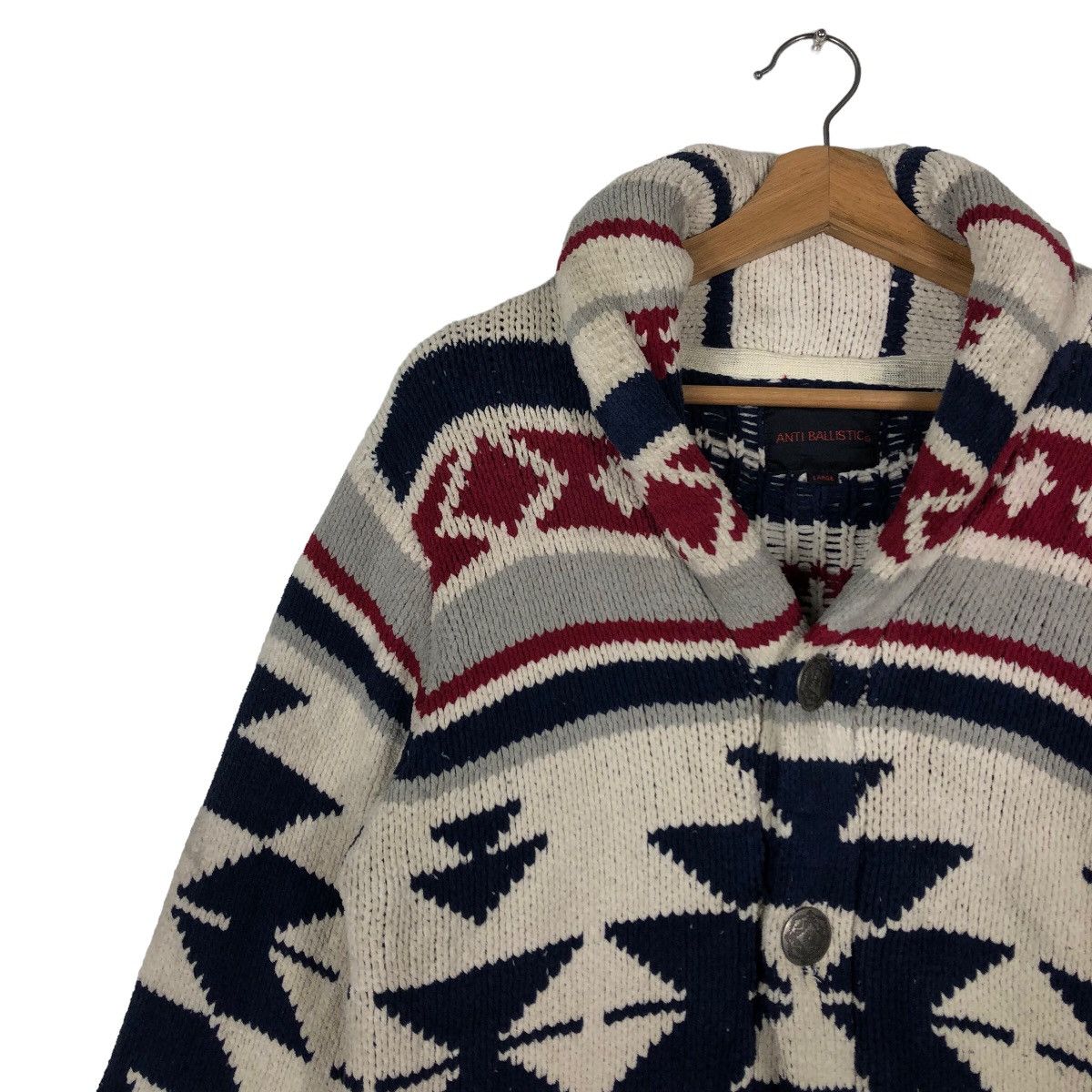 Japanese Brand 🔥Double Collar Anti Ballistic Navajo Aztec Design Size US L / EU 52-54 / 3 - 6 Thumbnail