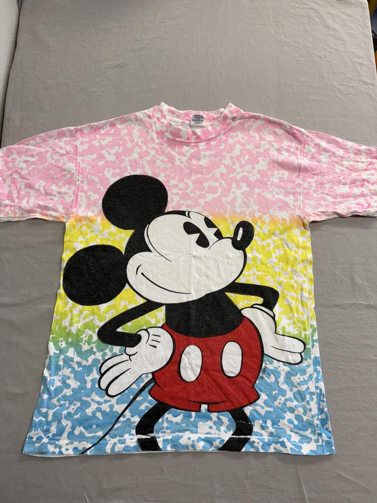 Disney Vintage 80s Mickey Mouse Tie Dye Shirt Official Tyler